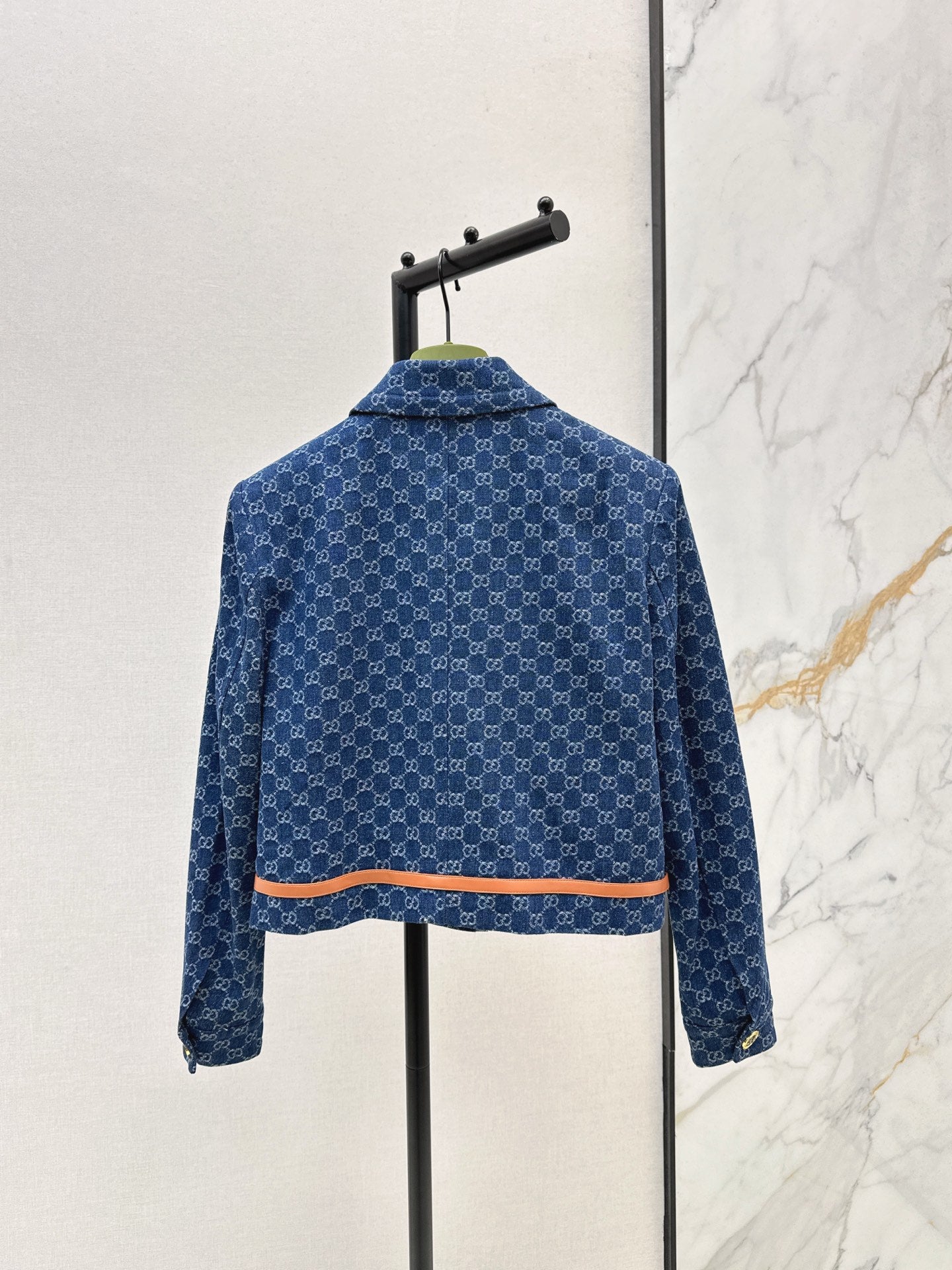 Gu 25 New classic logo jacquard denim jacket