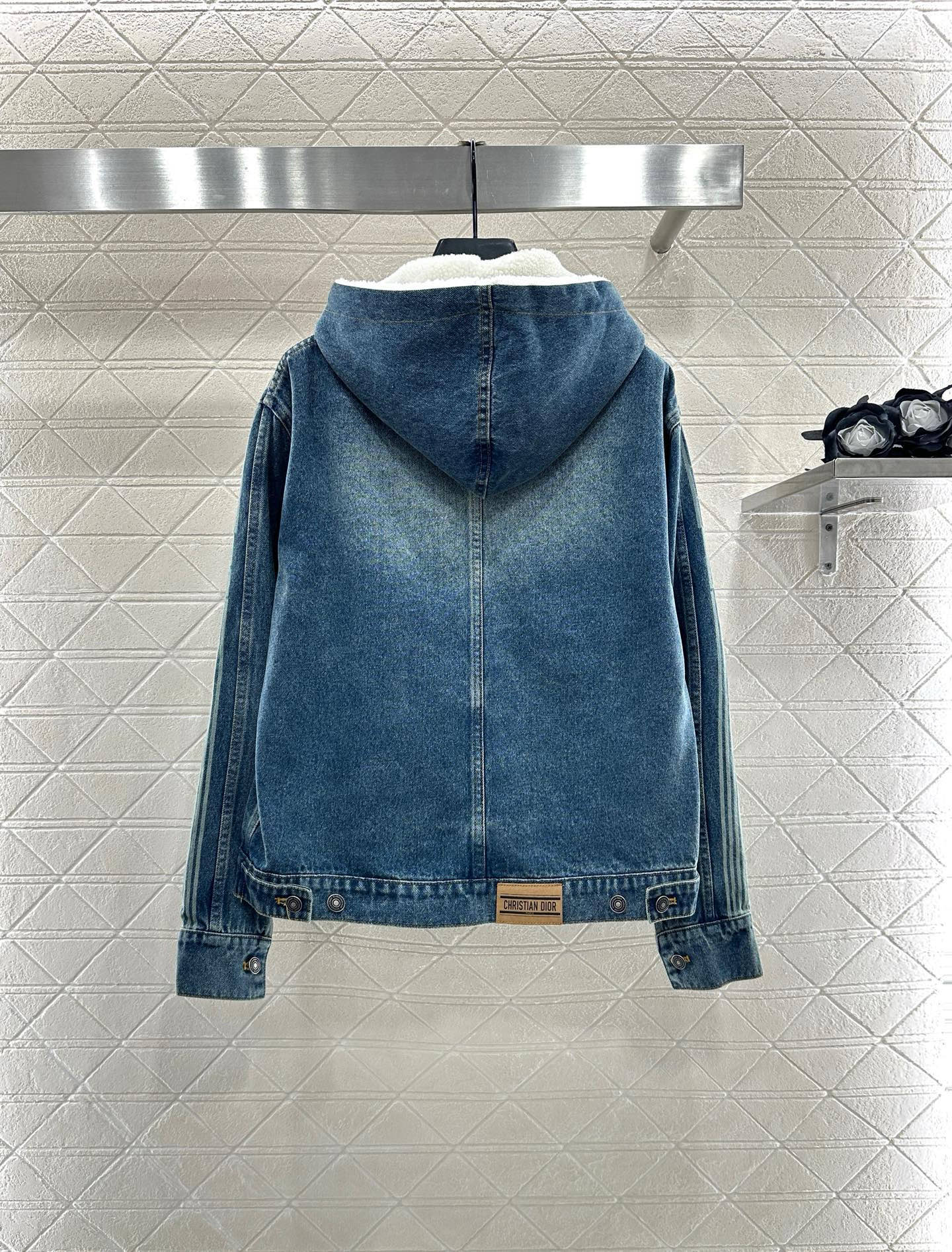 Di 25 Hooded plush denim jacket+pants set