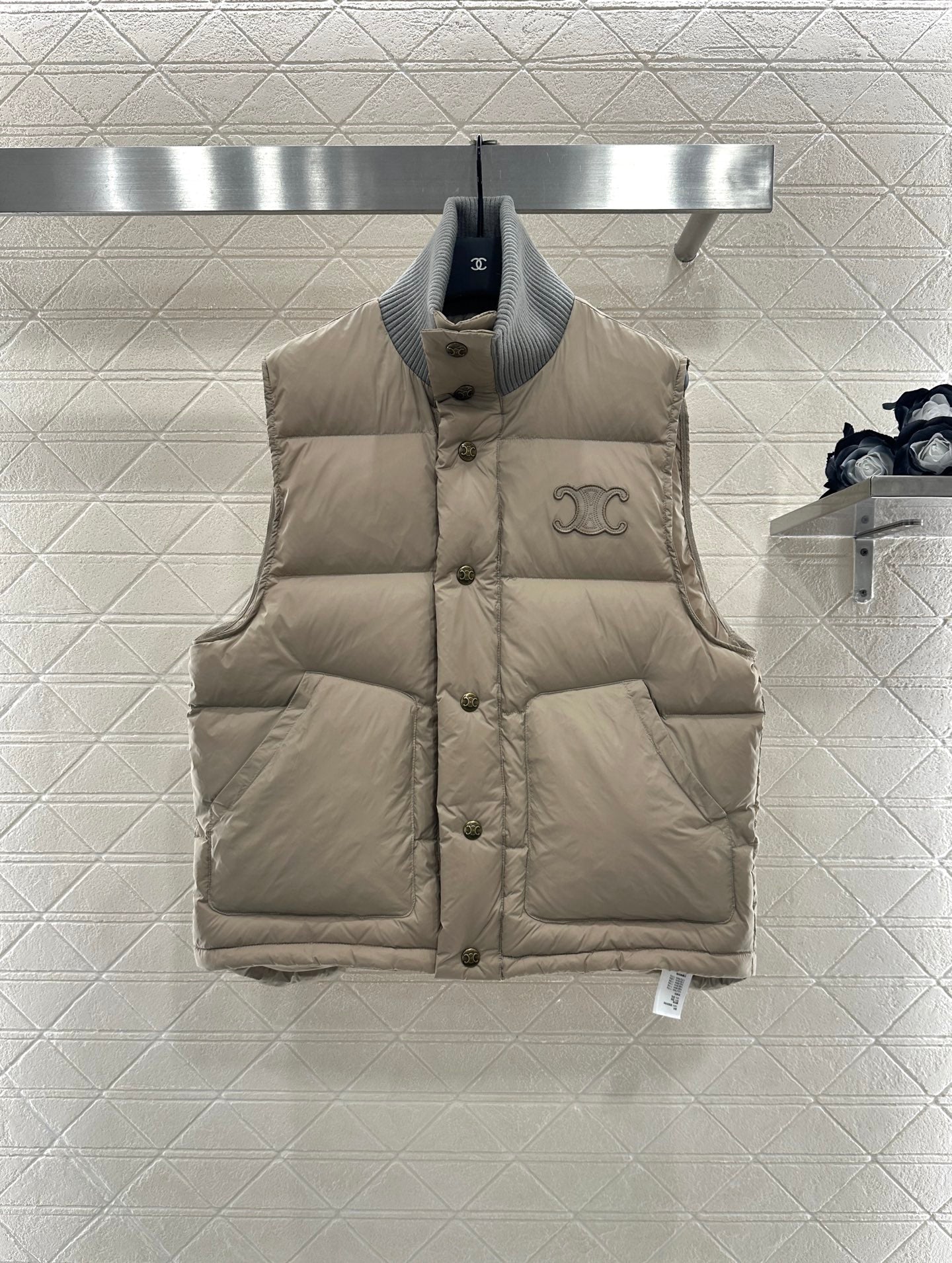 Ce 25 Wool Stand Collar Padded Vest