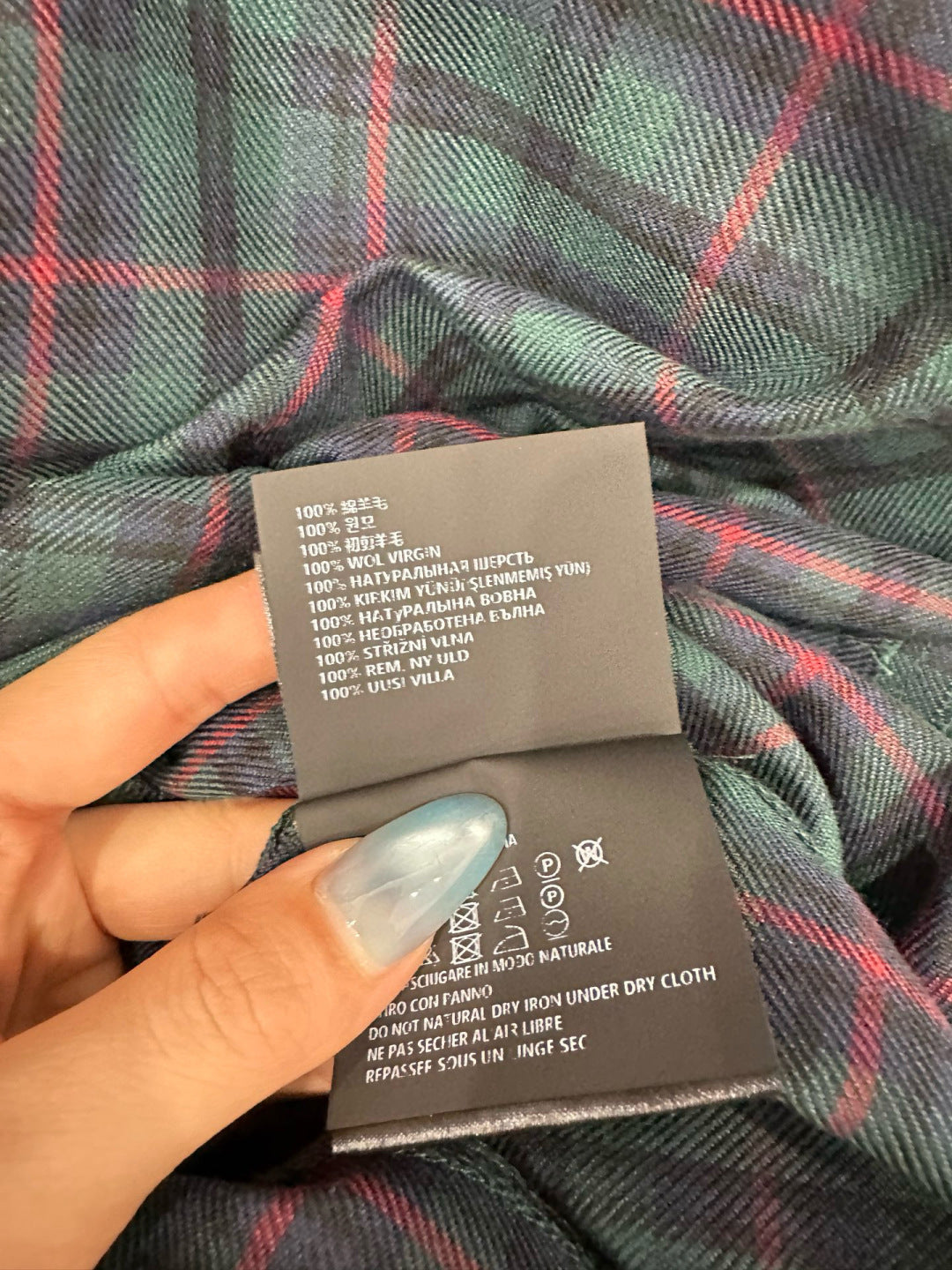 Mi 25 Collar plaid wool shirt and pants set