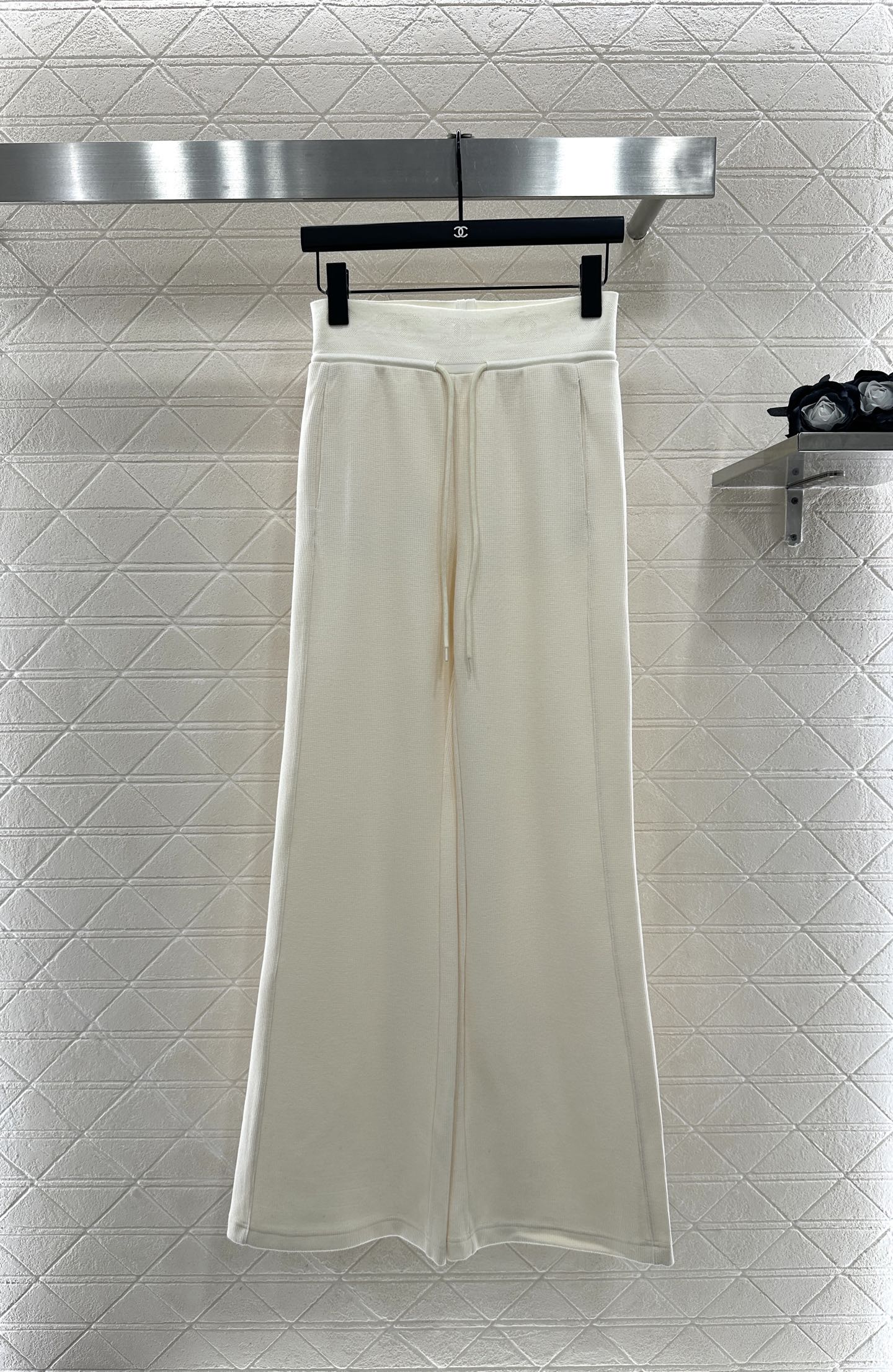 C 25 Drawstring wide leg pants(BEIGI/GRAY)