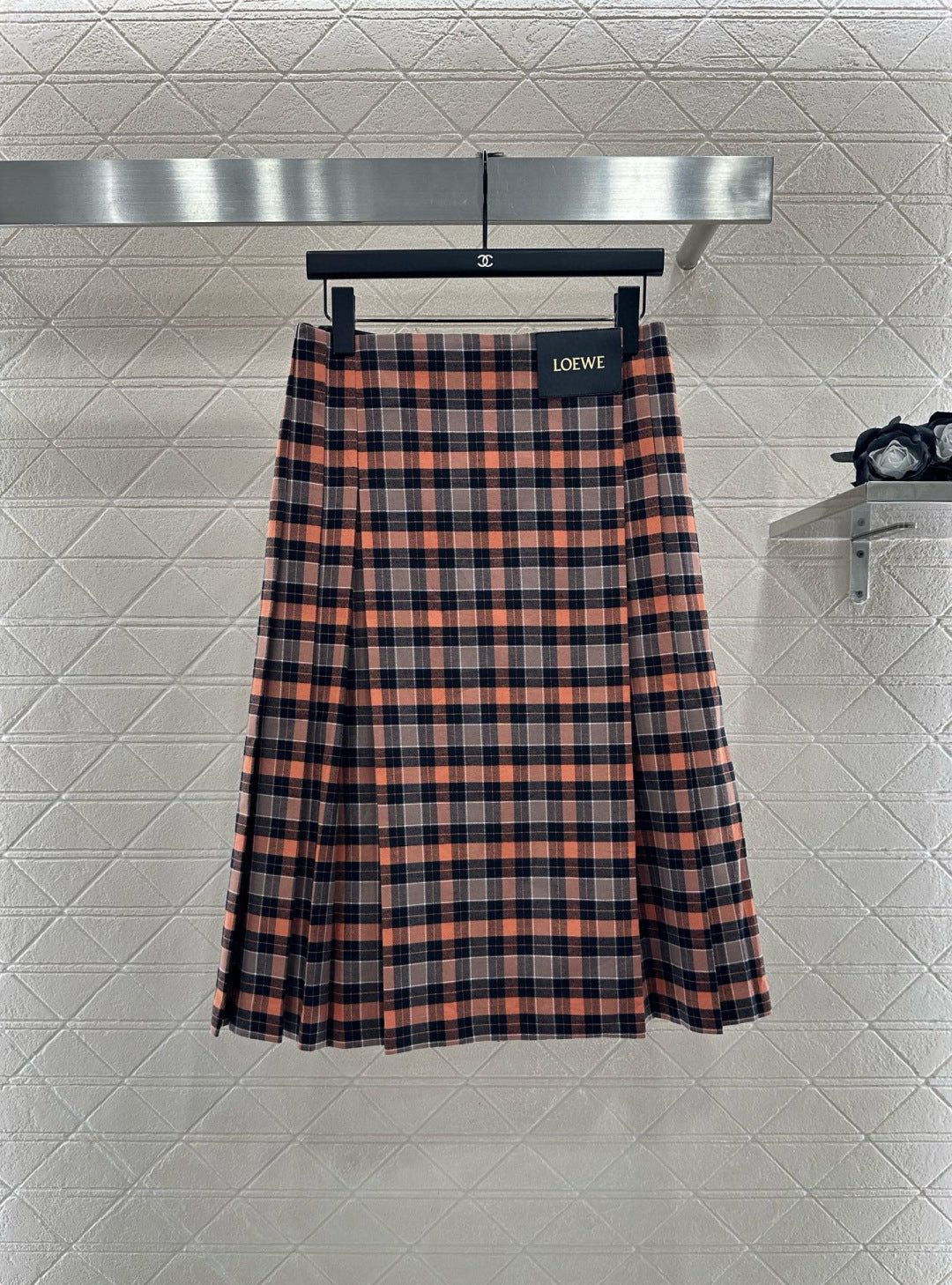 Lo 25 Plaid zipper jacket half skirt set