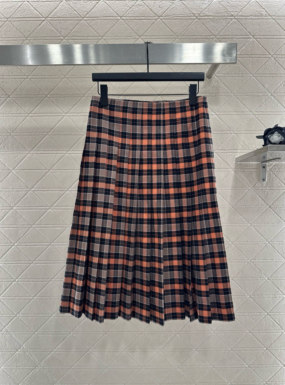 Lo 25 Plaid zipper jacket half skirt set