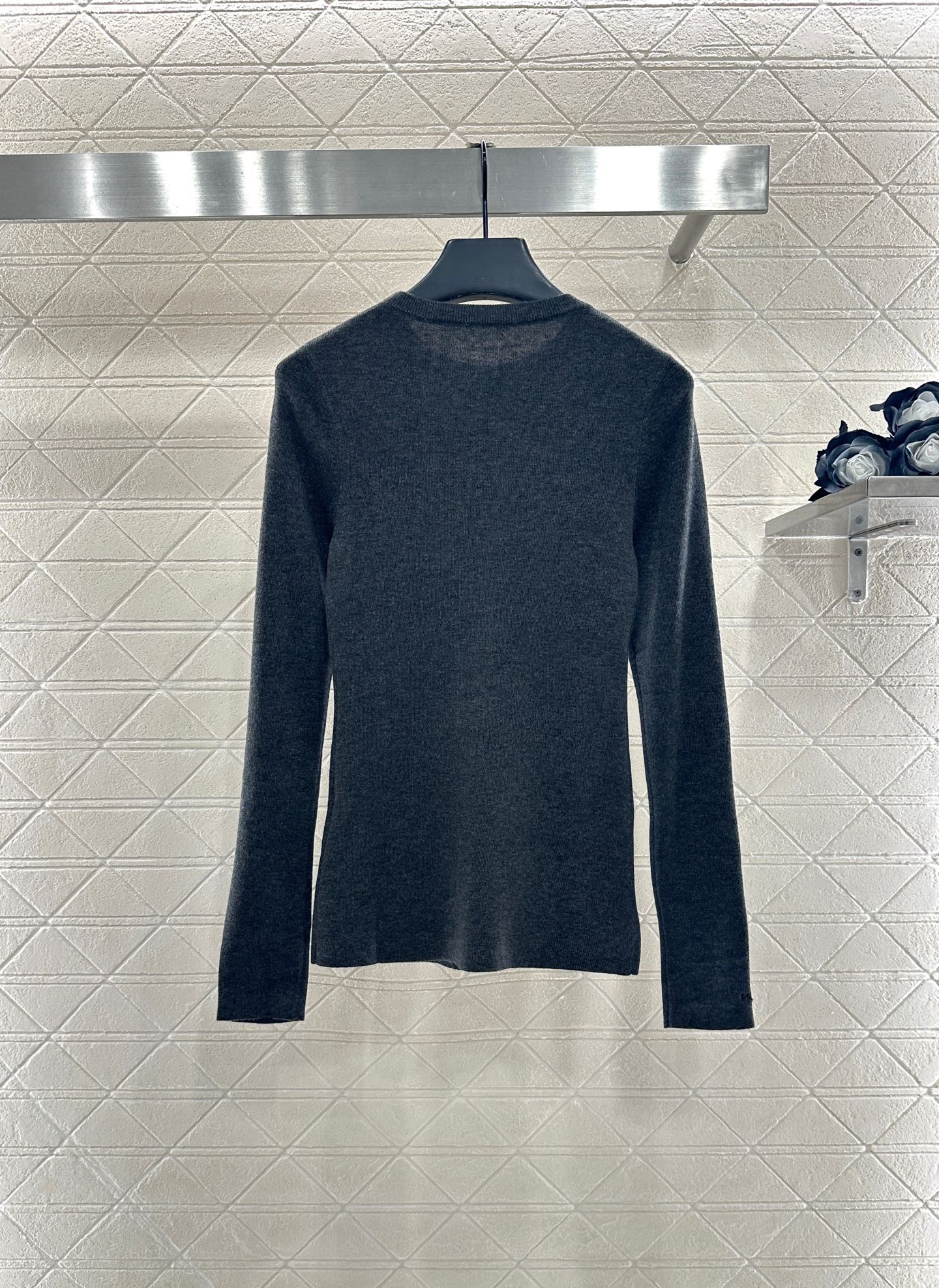 Pra 25 Slim fit round neck wool long sleeved shirt(BEIGI/GRAY/BLACK)