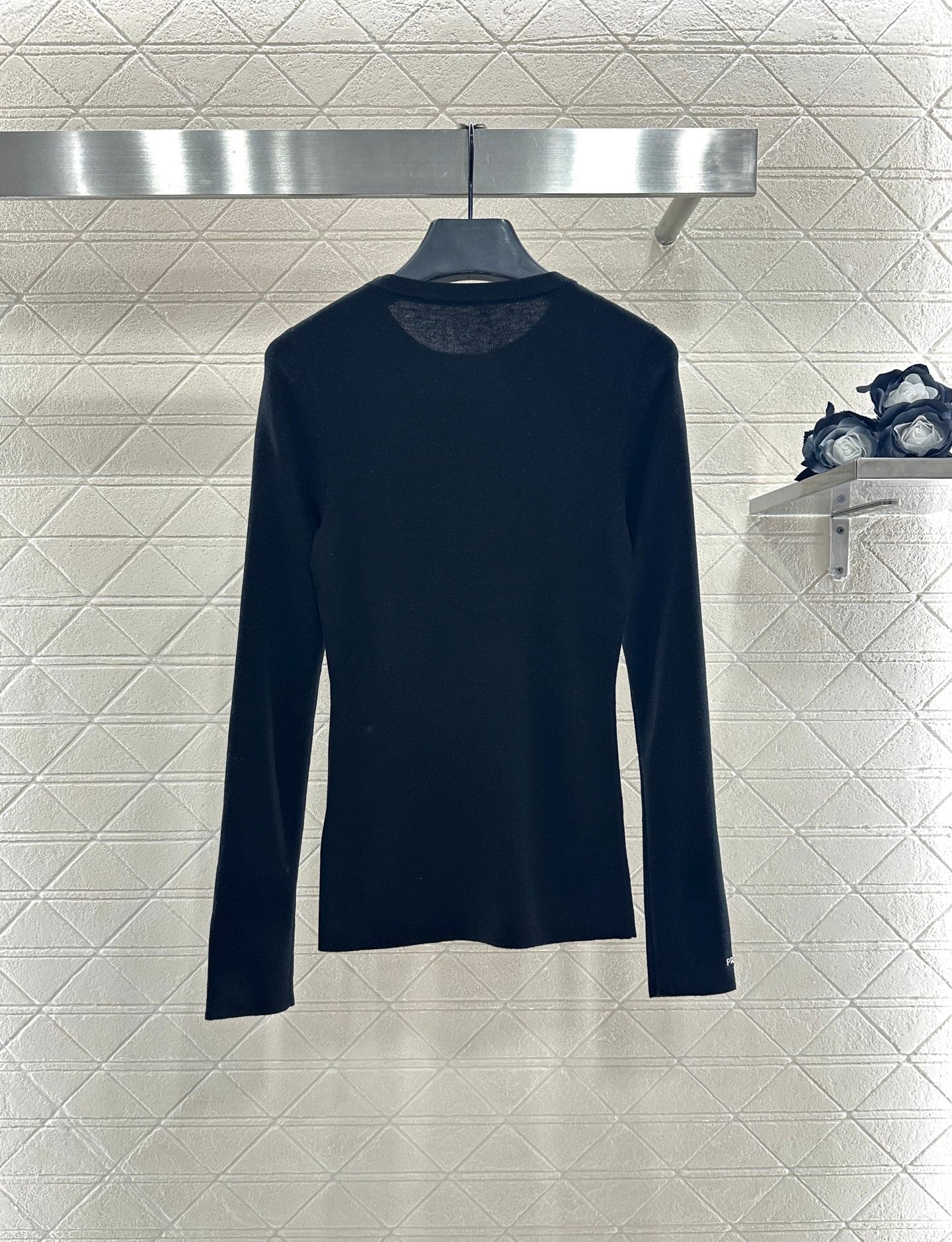 Pra 25 Slim fit round neck wool long sleeved shirt(BEIGI/GRAY/BLACK)