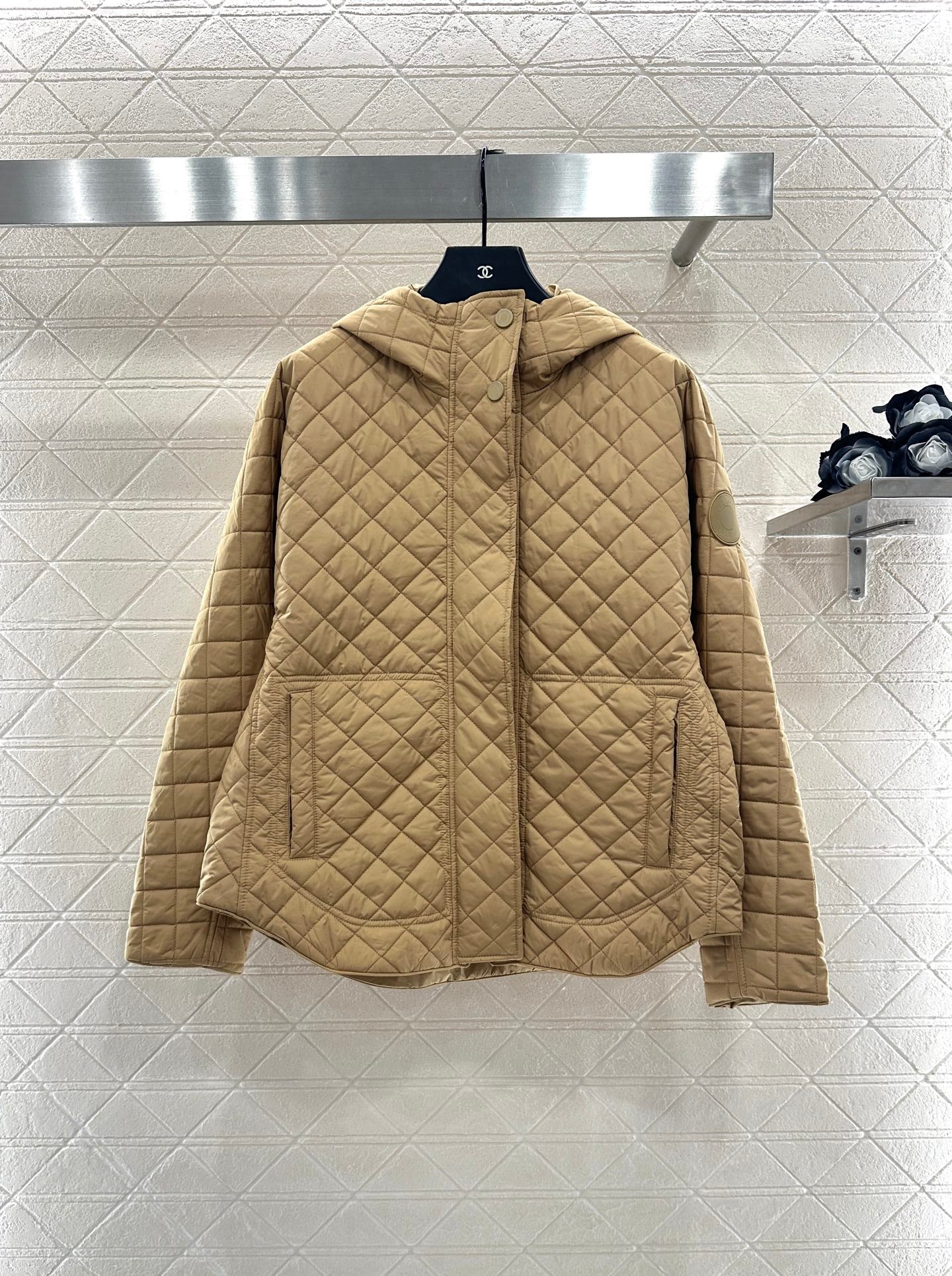 He 25 Lingge hooded down cotton jacket