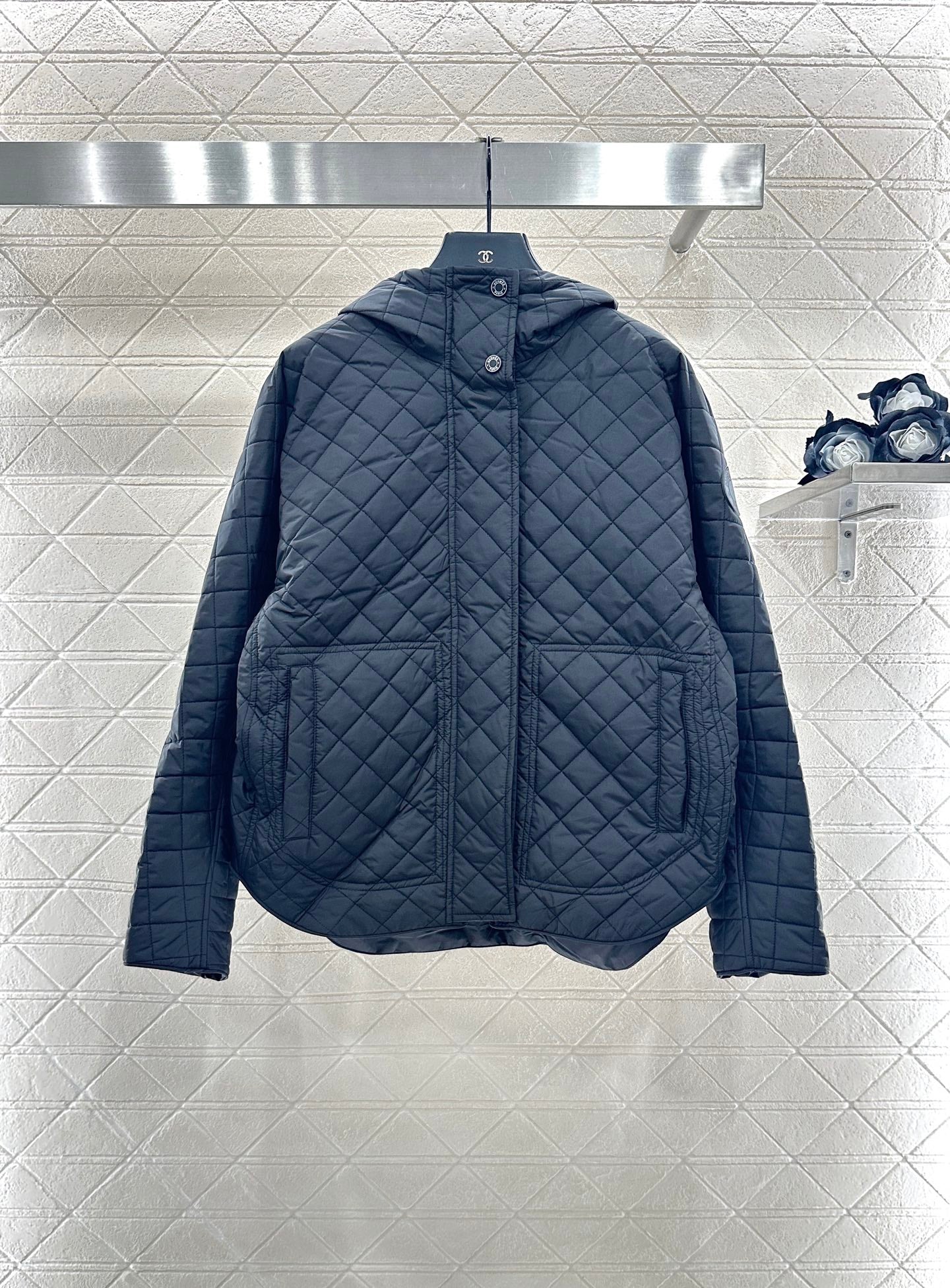 He 25 Lingge hooded down cotton jacket