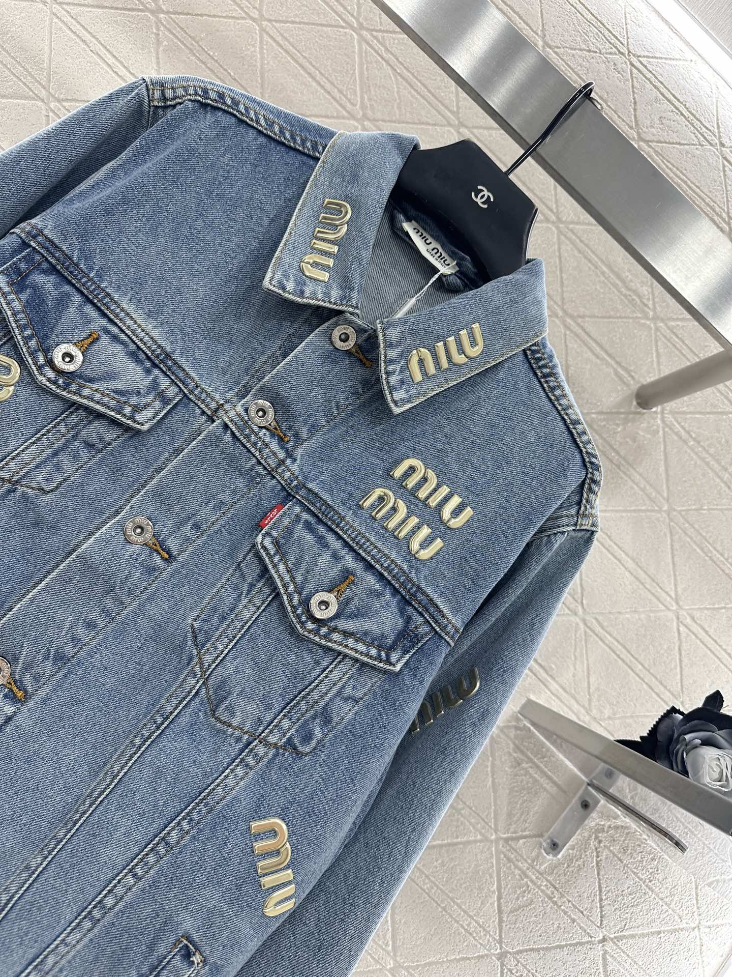 Mi 25 Tailored logo denim jacket