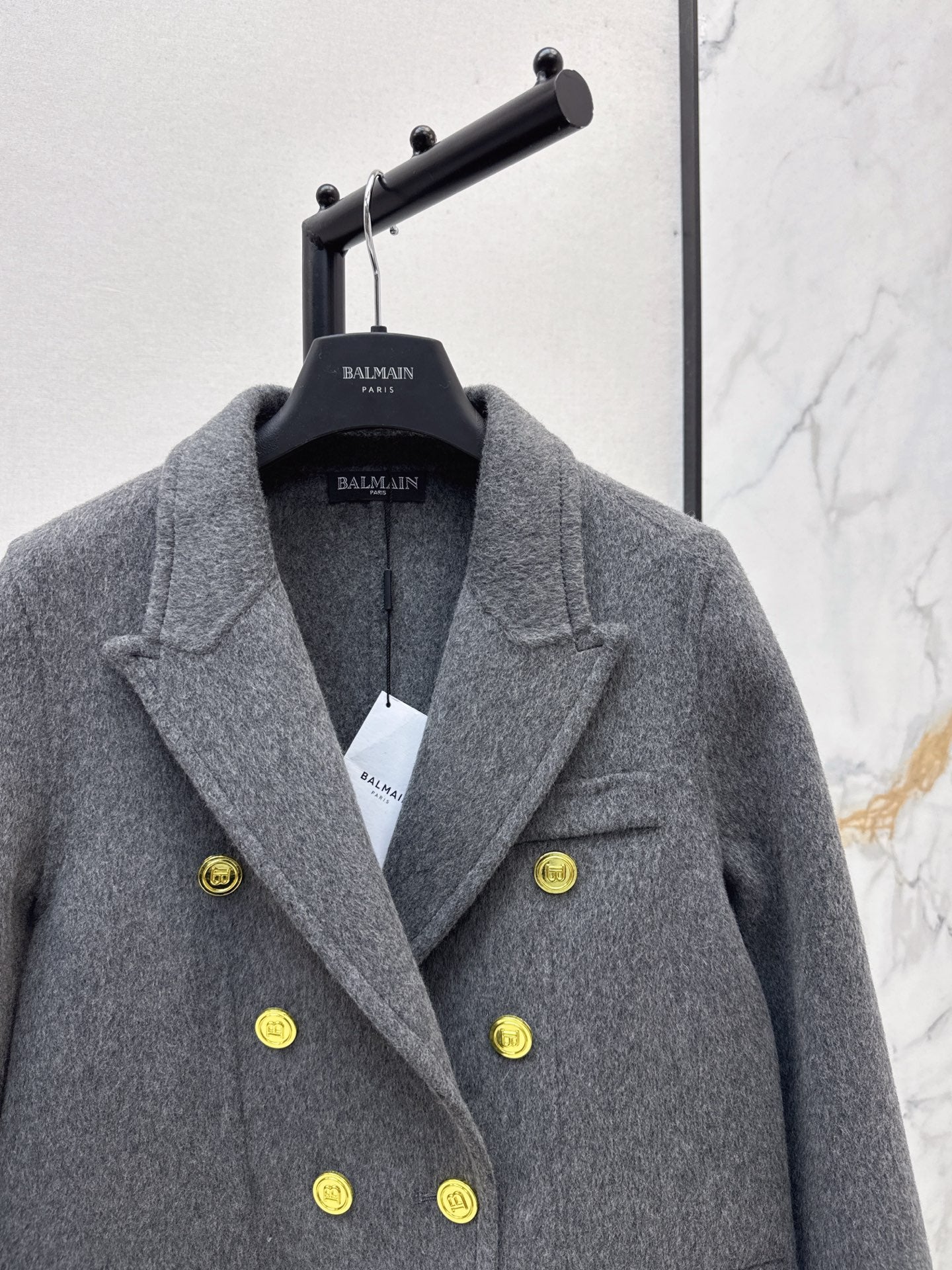 Bal 25 New classic wool and cashmere jacket(GRAY/BLACK)