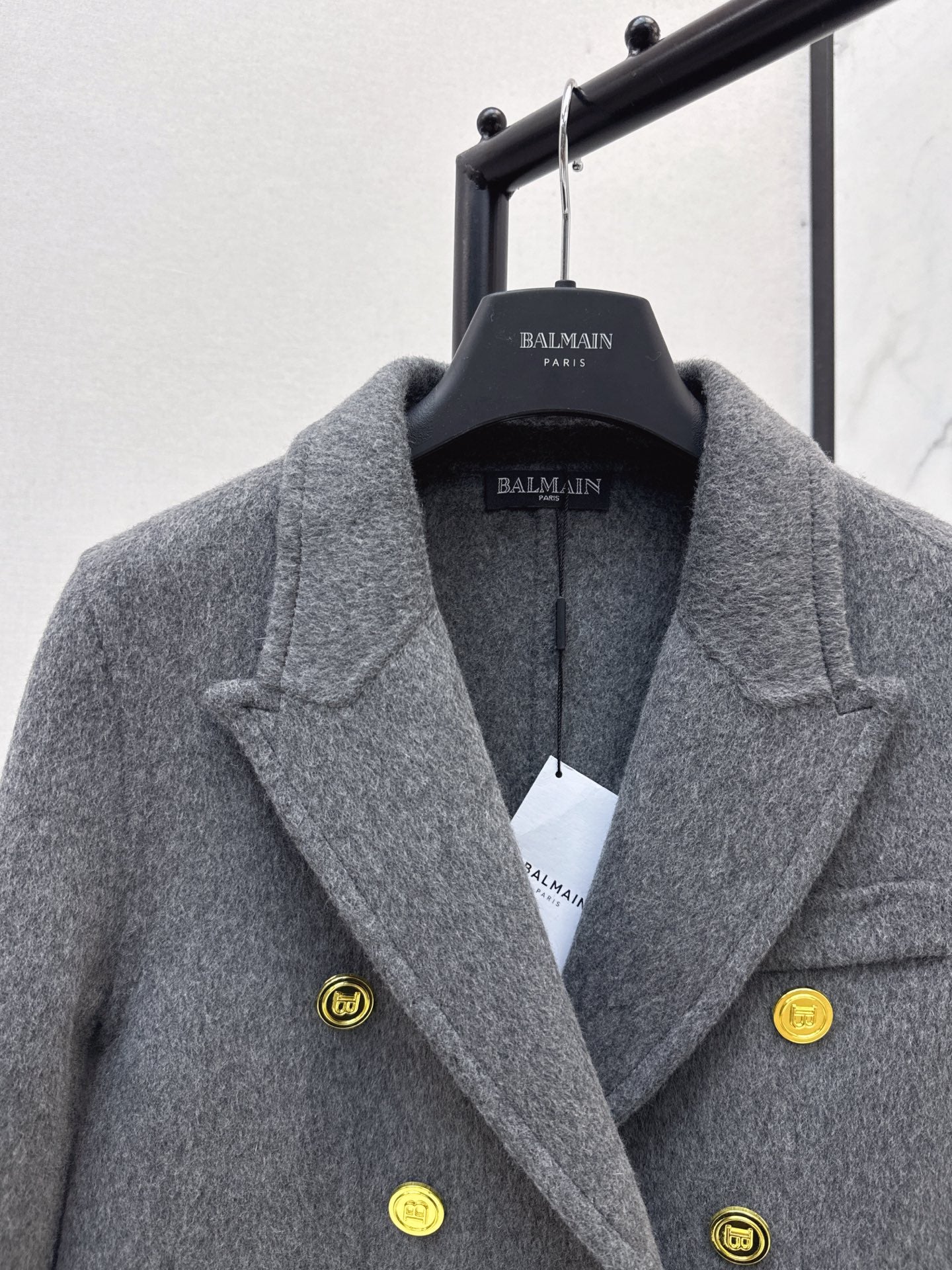 Bal 25 New classic wool and cashmere jacket(GRAY/BLACK)