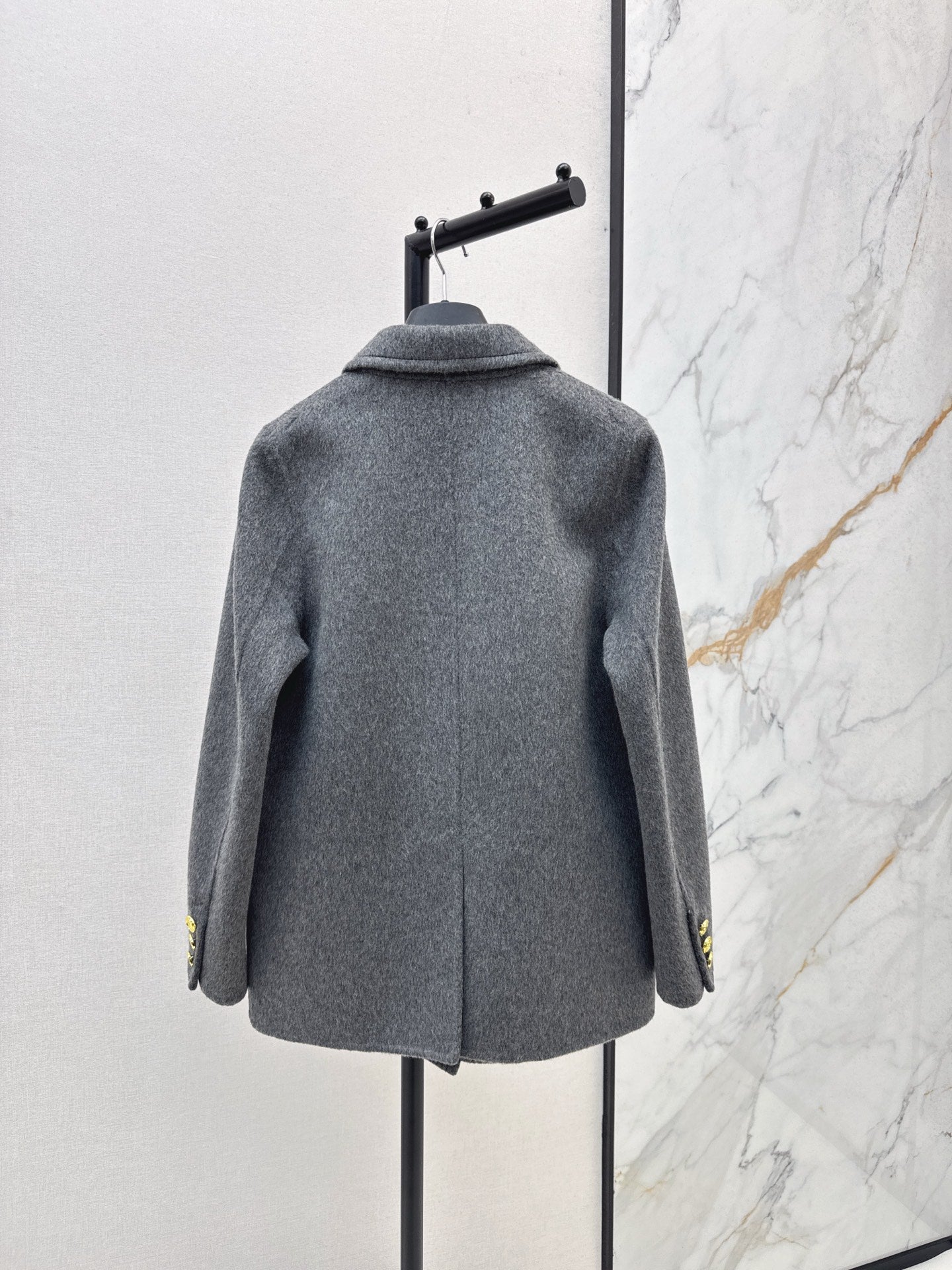 Bal 25 New classic wool and cashmere jacket(GRAY/BLACK)
