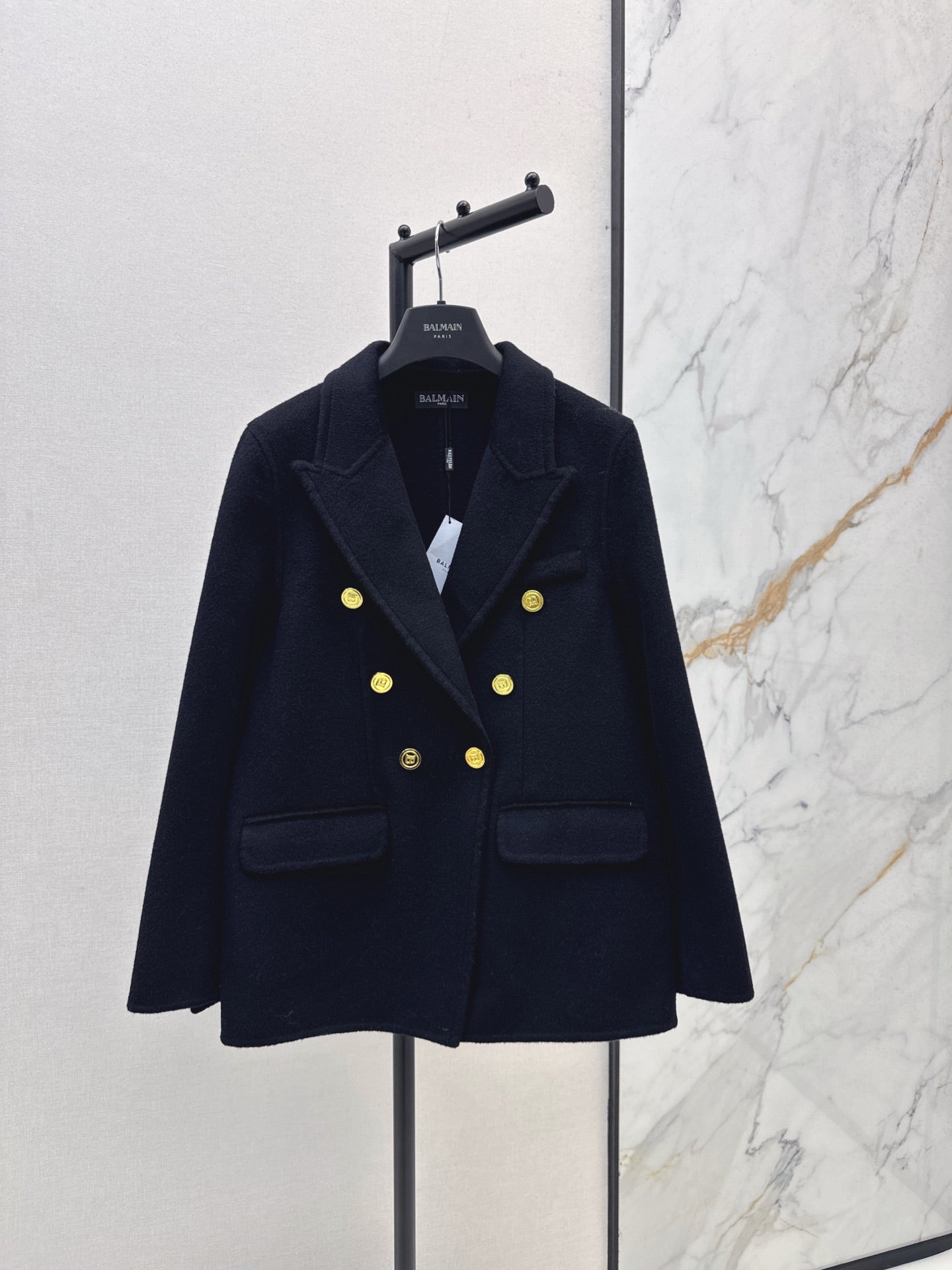 Bal 25 New classic wool and cashmere jacket(GRAY/BLACK)