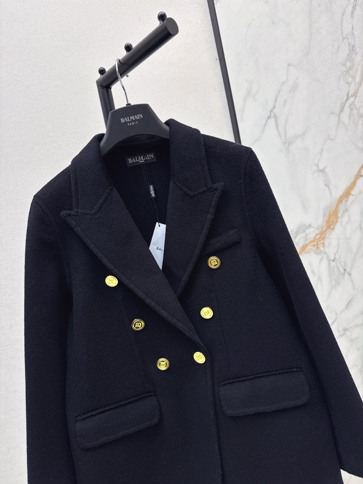 Bal 25 New classic wool and cashmere jacket(GRAY/BLACK)