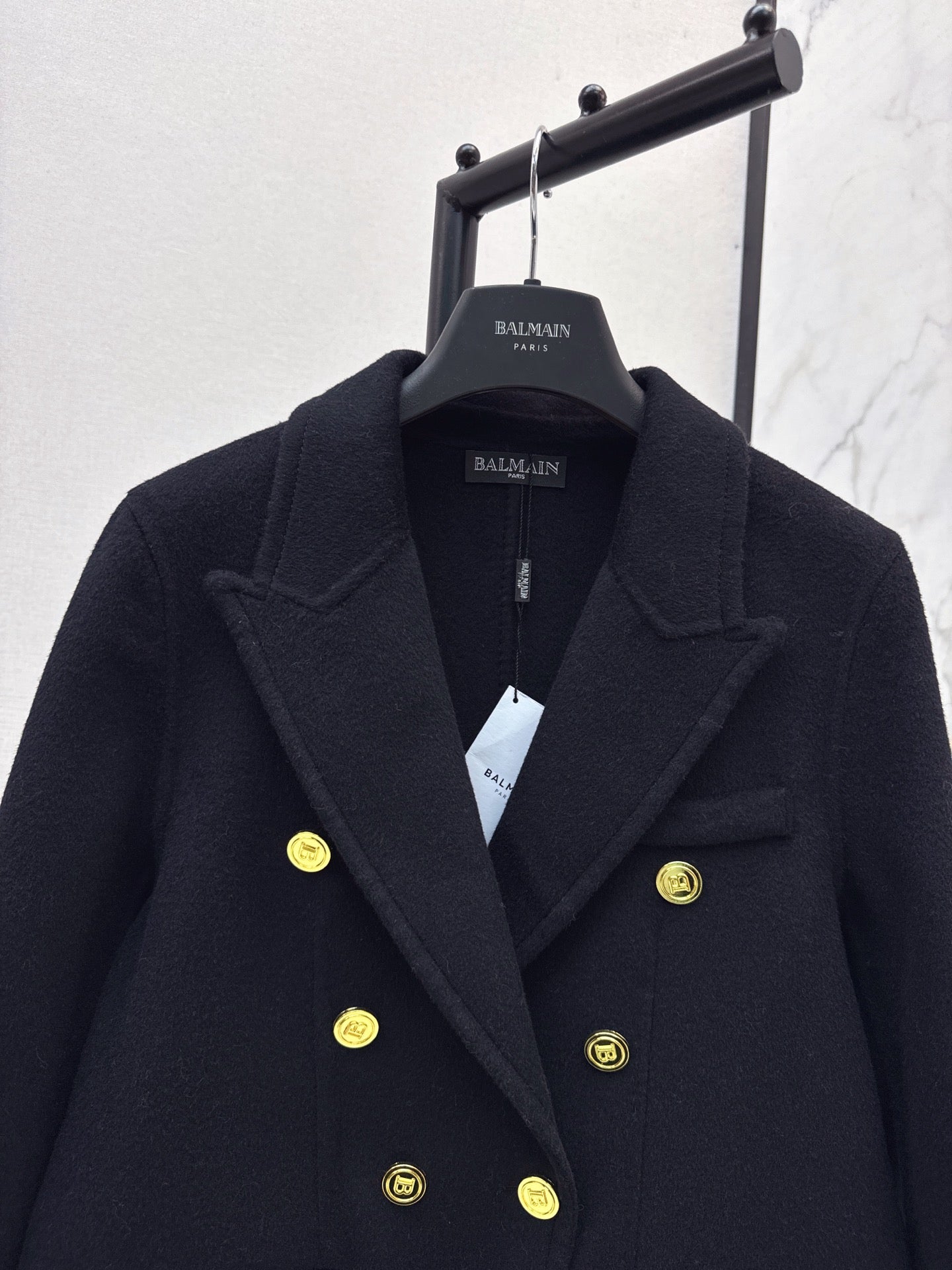 Bal 25 New classic wool and cashmere jacket(GRAY/BLACK)