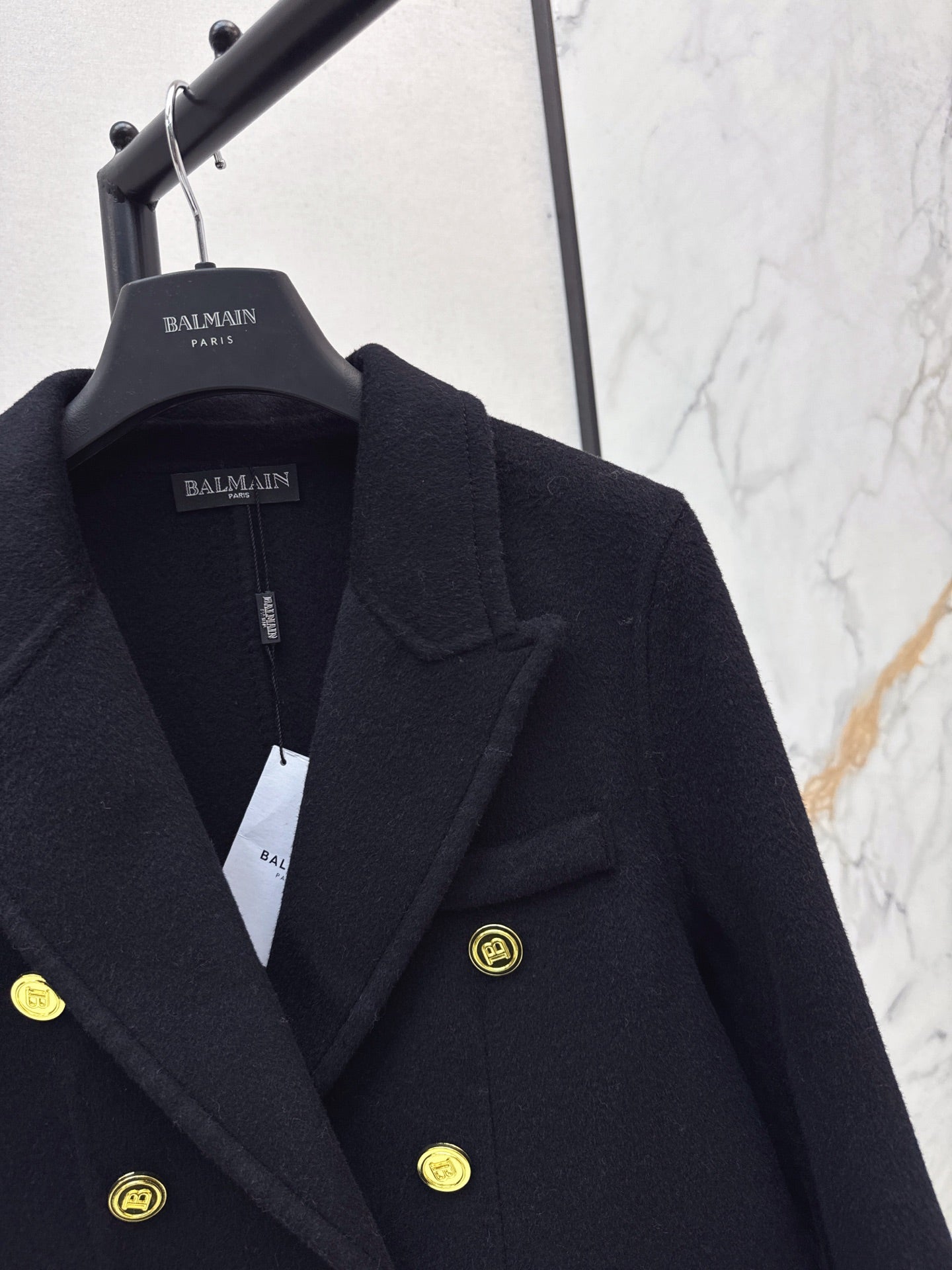 Bal 25 New classic wool and cashmere jacket(GRAY/BLACK)