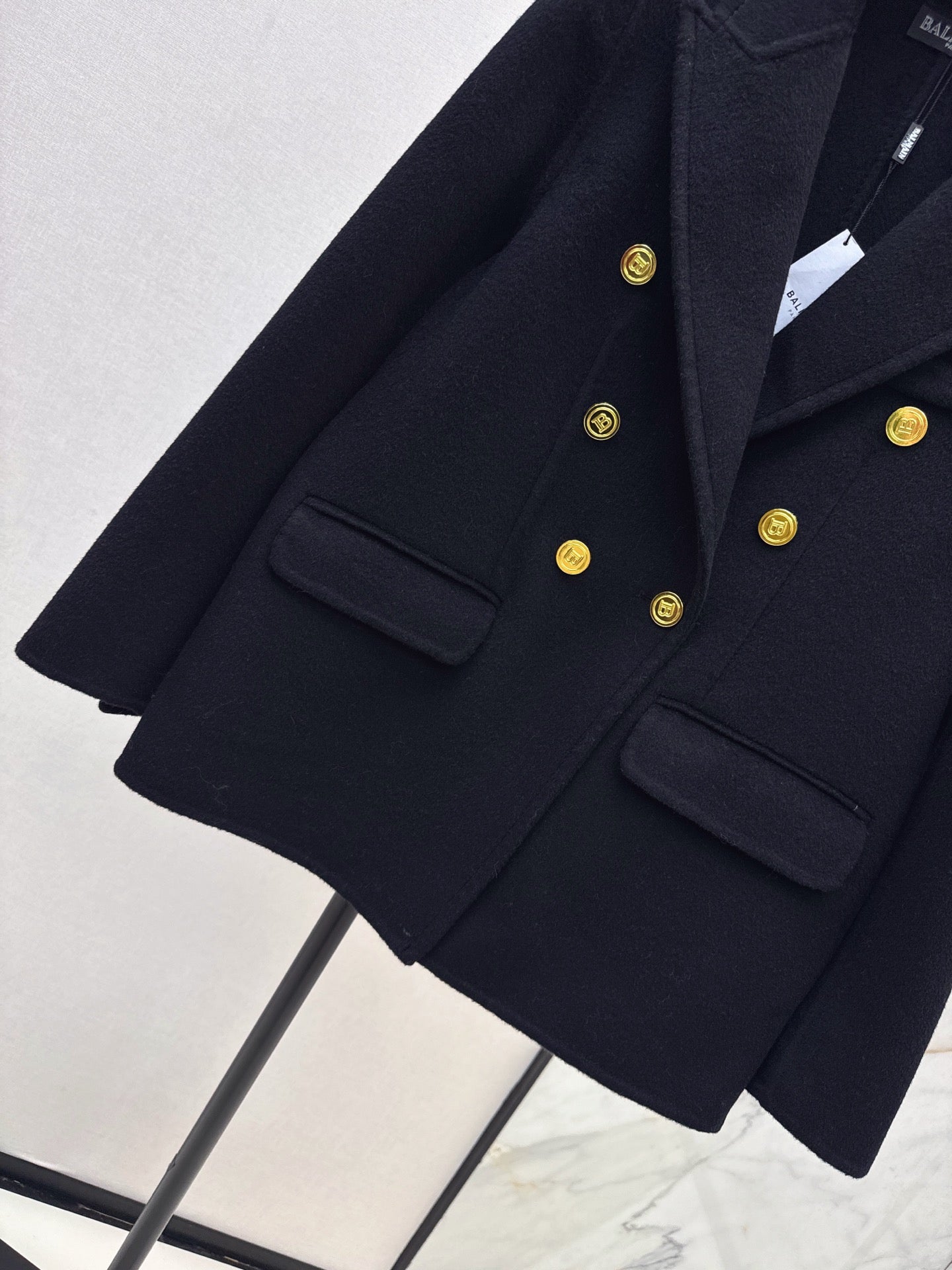 Bal 25 New classic wool and cashmere jacket(GRAY/BLACK)