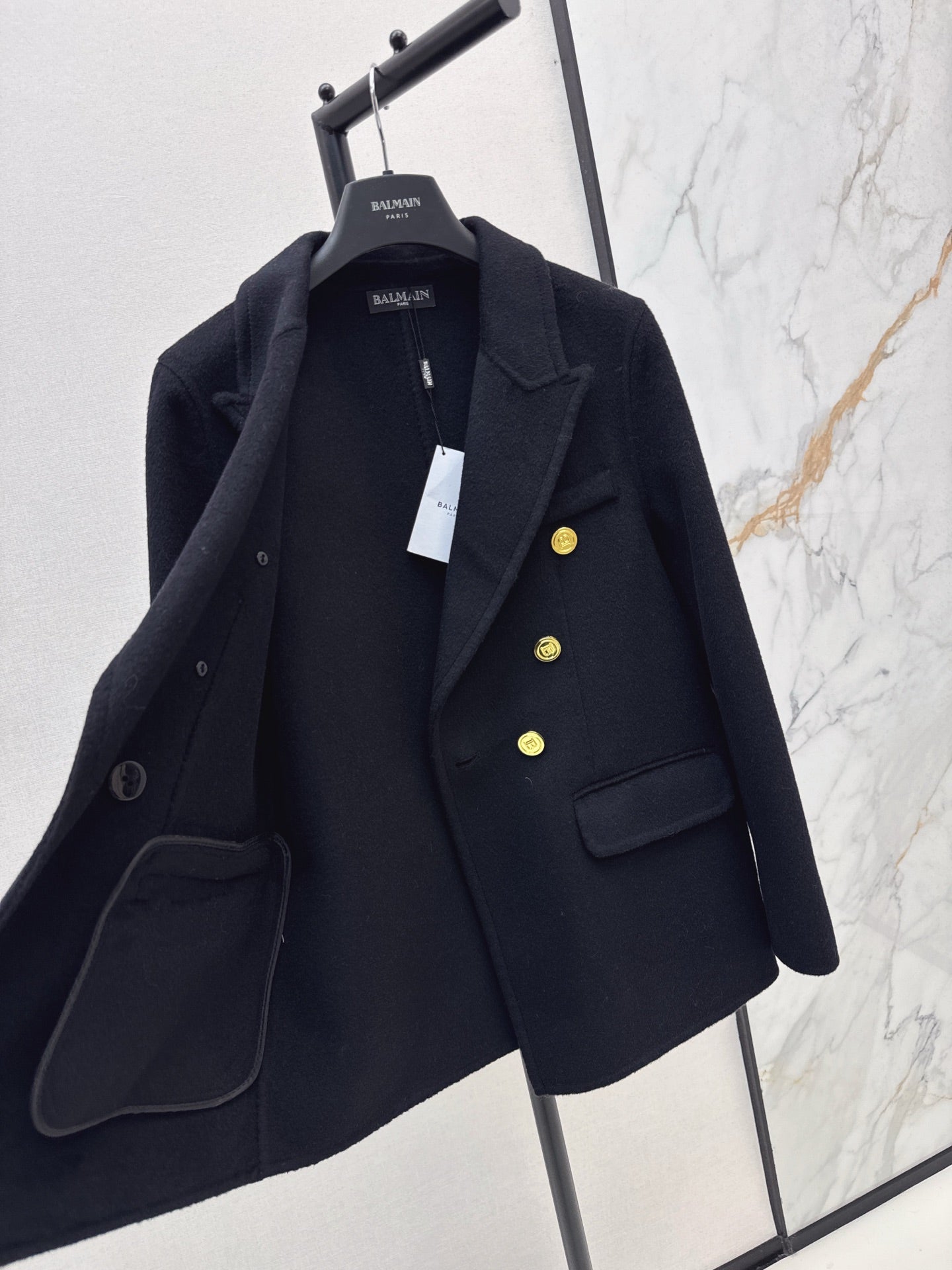 Bal 25 New classic wool and cashmere jacket(GRAY/BLACK)