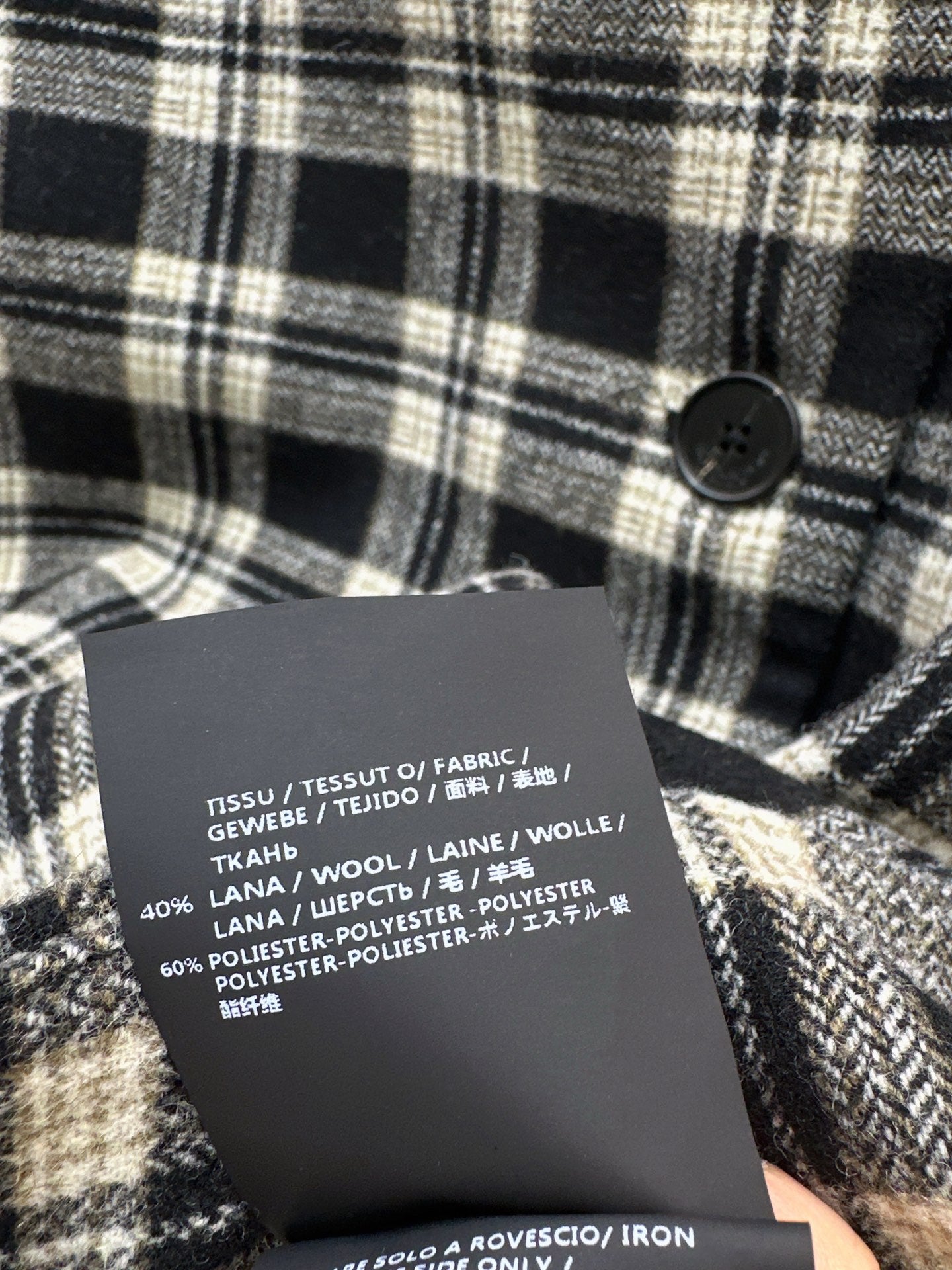 Ys 25 New retro wool plaid jacket