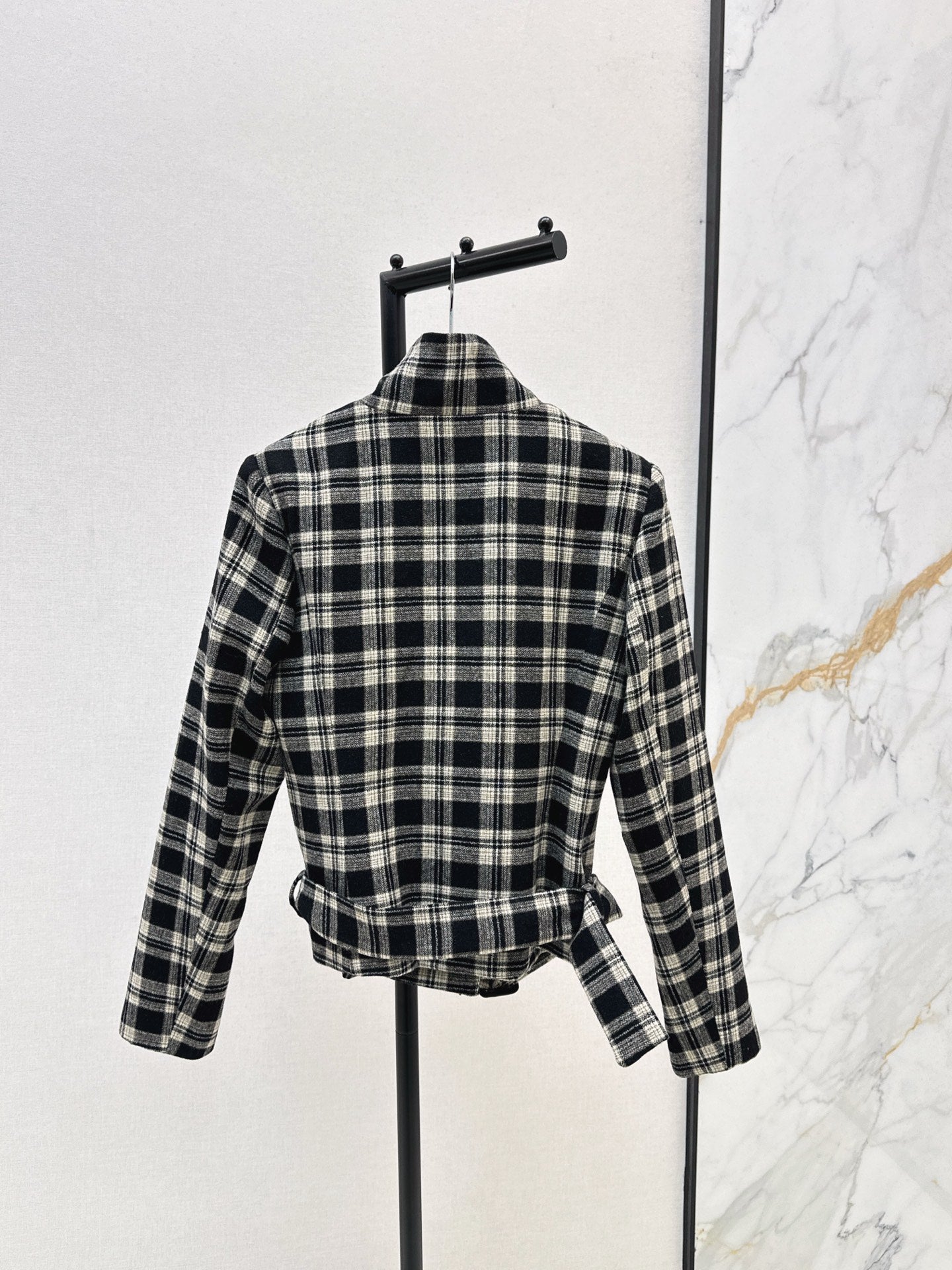 Ys 25 New retro wool plaid jacket