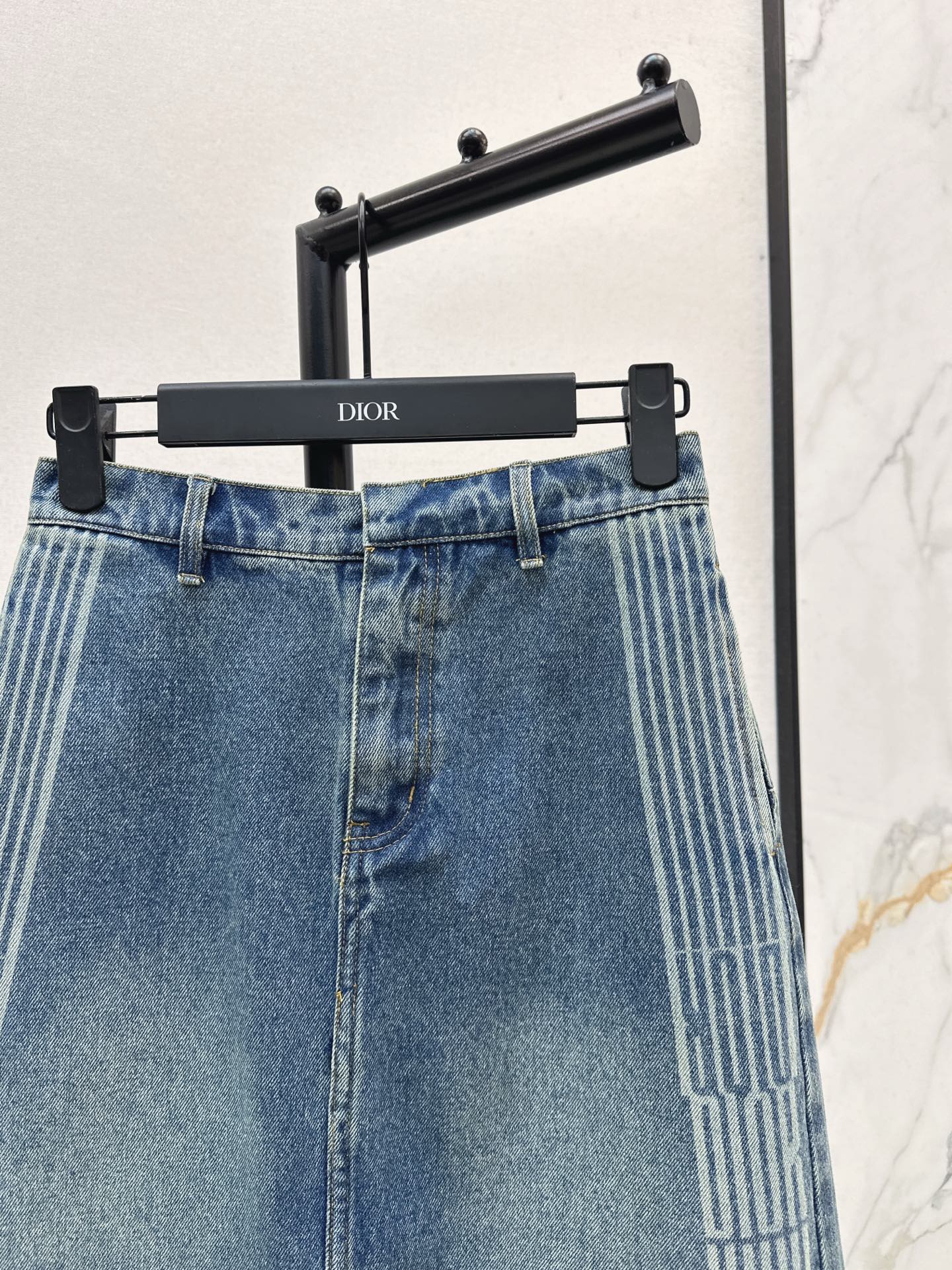 Di 25 Denim half skirt(BLUE/GRAY)