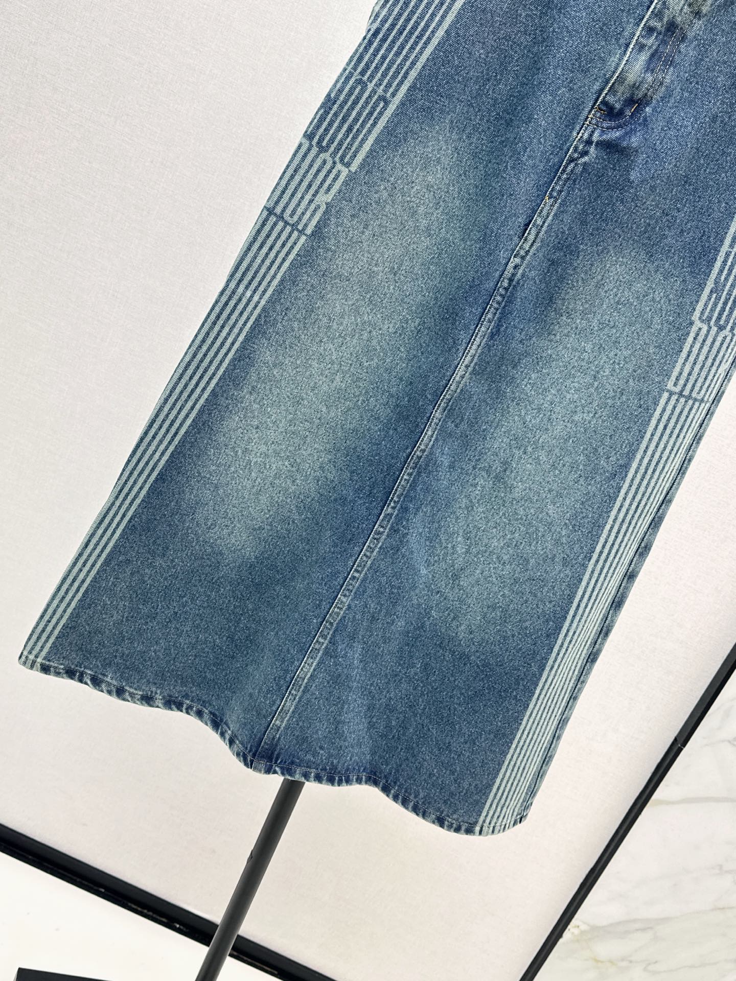 Di 25 Denim half skirt(BLUE/GRAY)