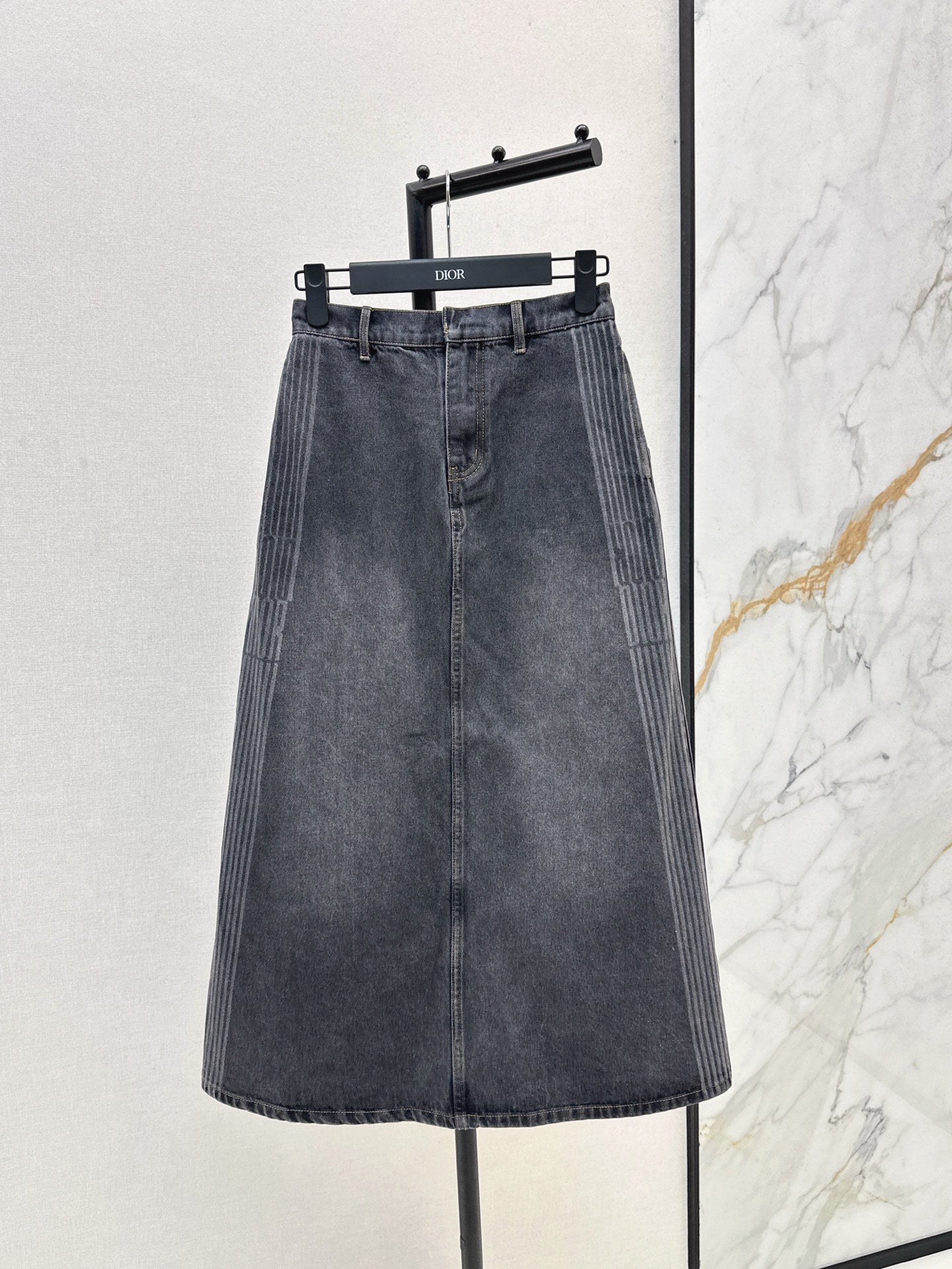Di 25 Denim half skirt(BLUE/GRAY)