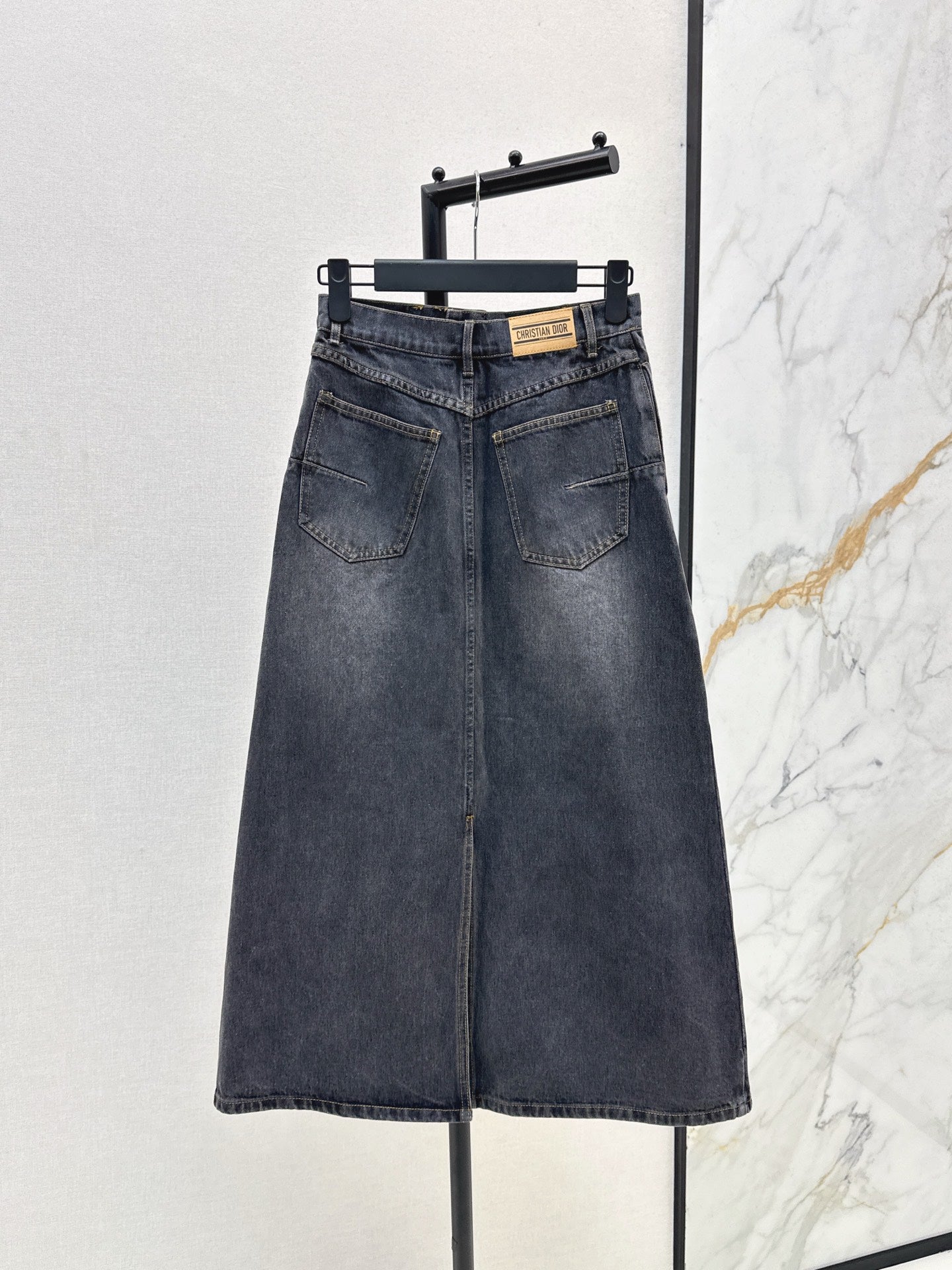 Di 25 Denim half skirt(BLUE/GRAY)