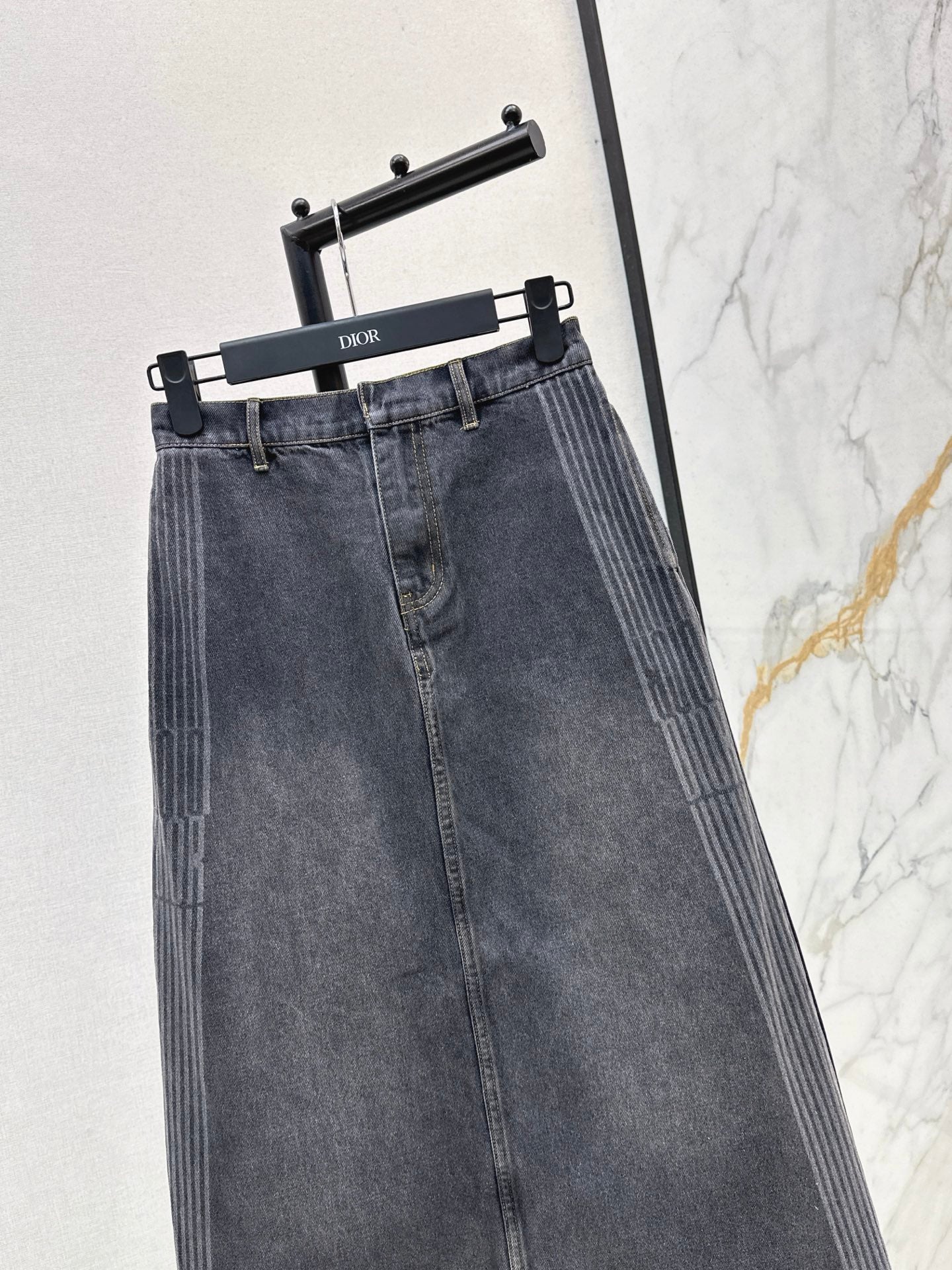 Di 25 Denim half skirt(BLUE/GRAY)