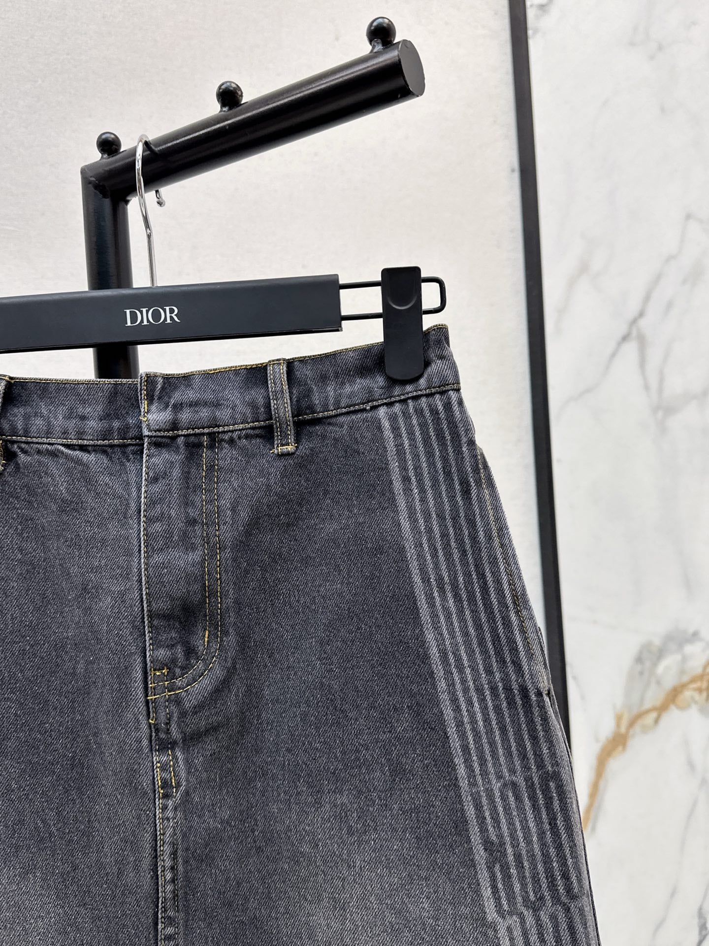 Di 25 Denim half skirt(BLUE/GRAY)