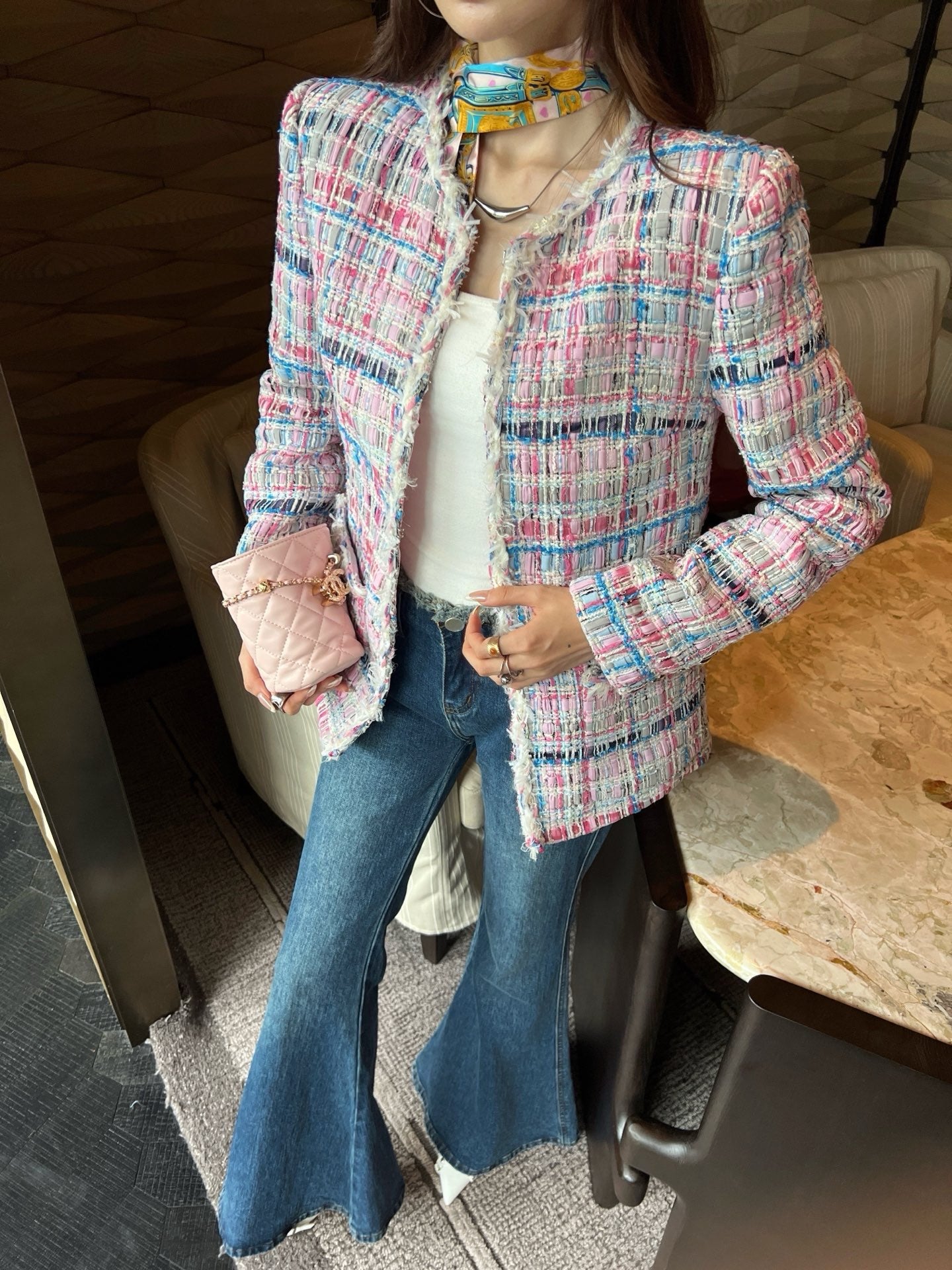 C 25 New woven woolen woolen woolen jacket