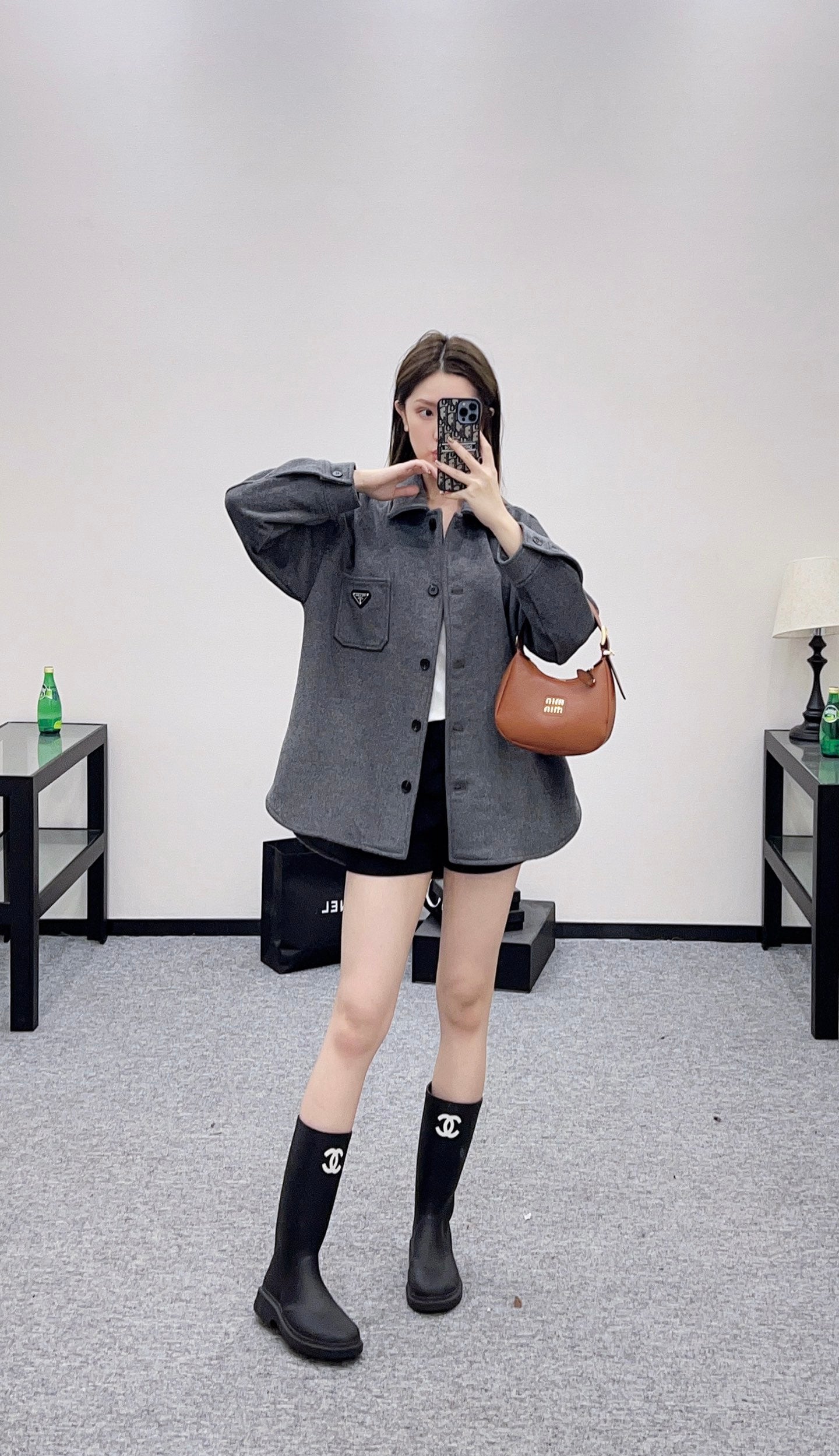 Pra 25 mid-length wool coat