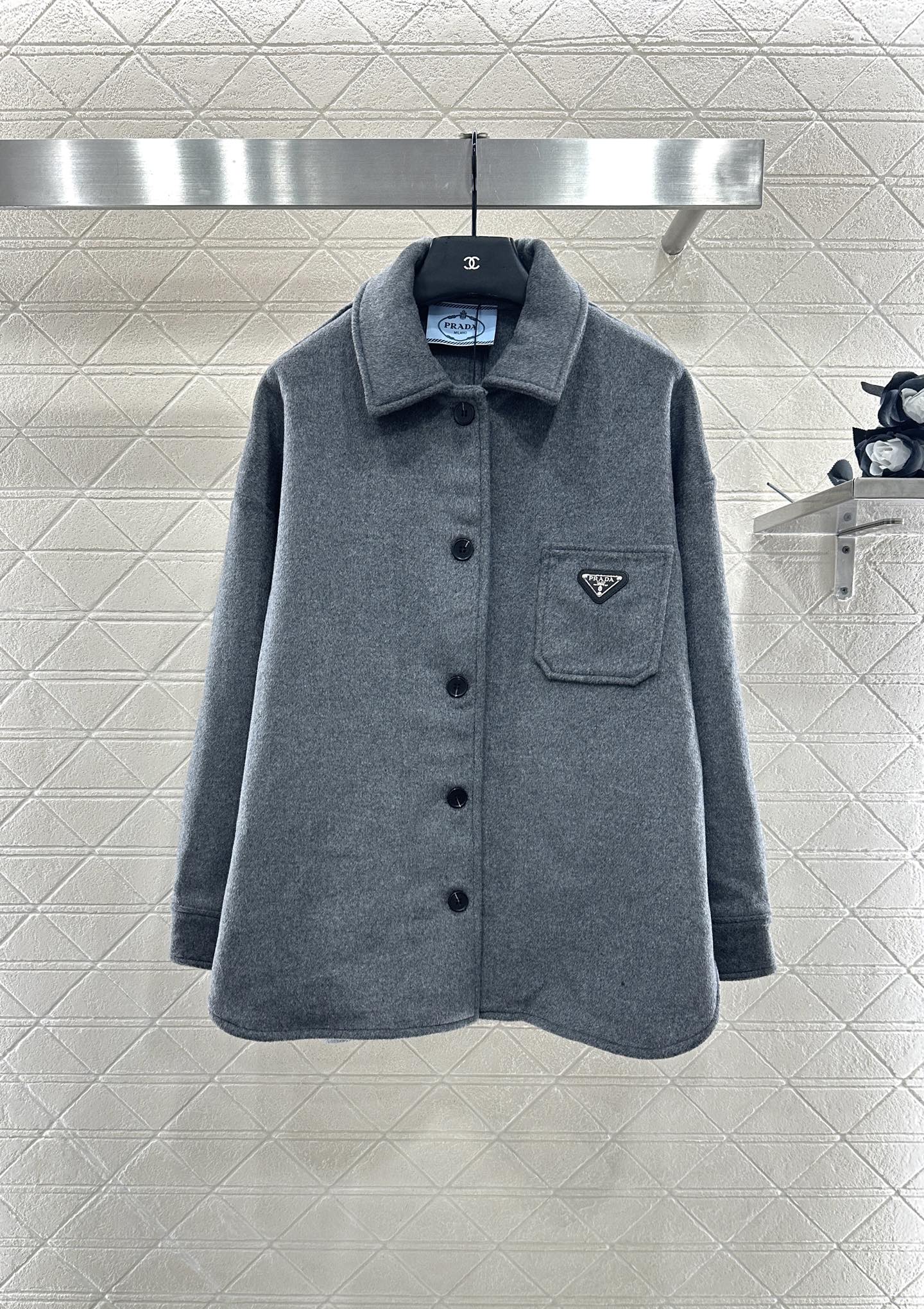Pra 25 mid-length wool coat
