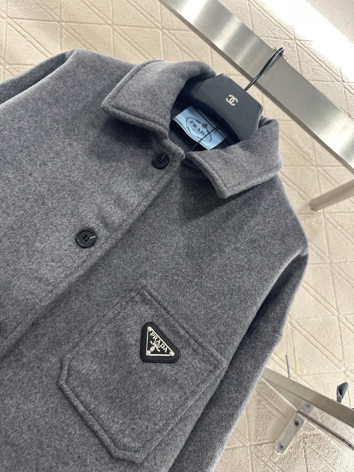 Pra 25 mid-length wool coat