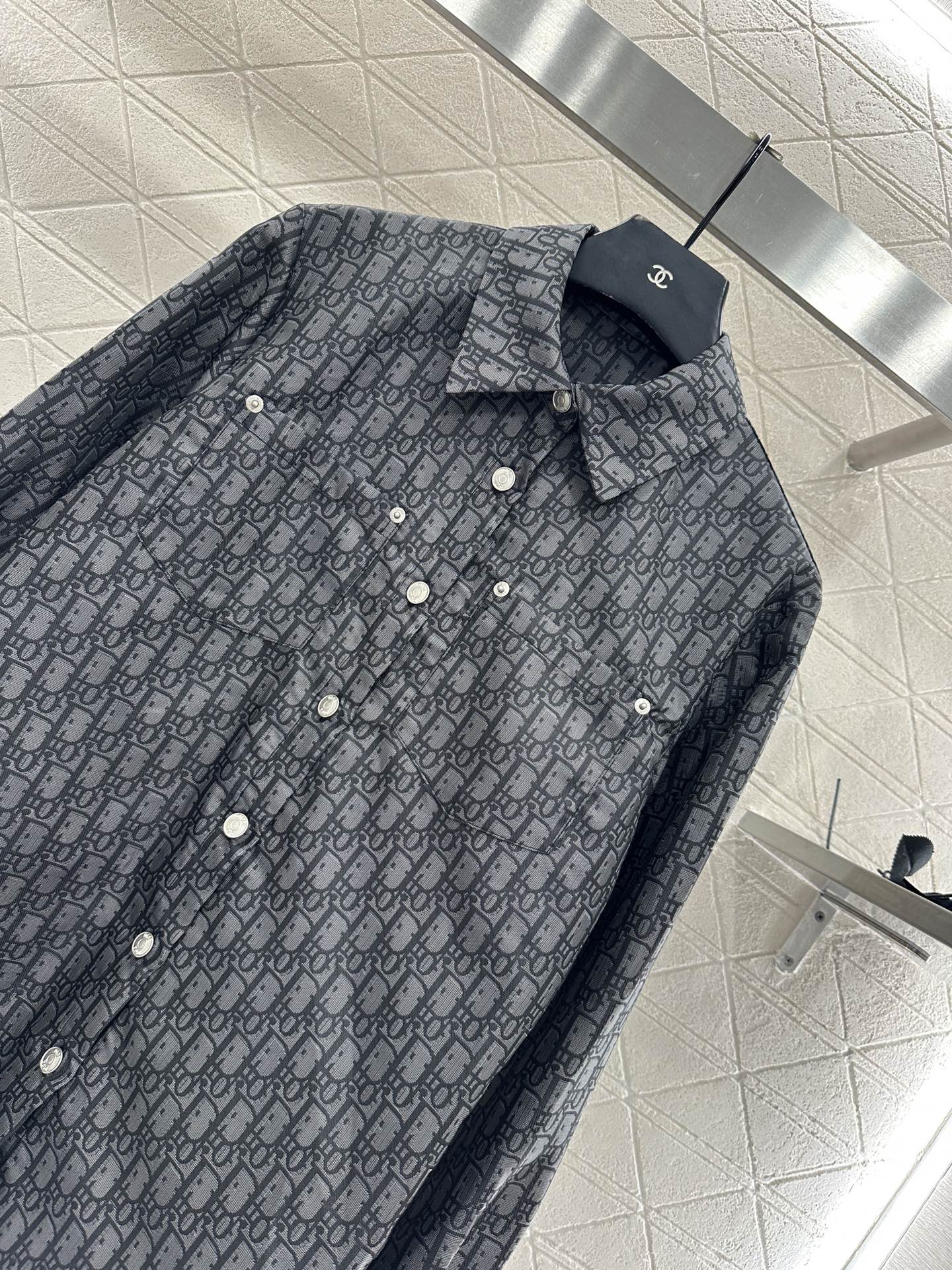 Di 25 jacquard lapel shirt