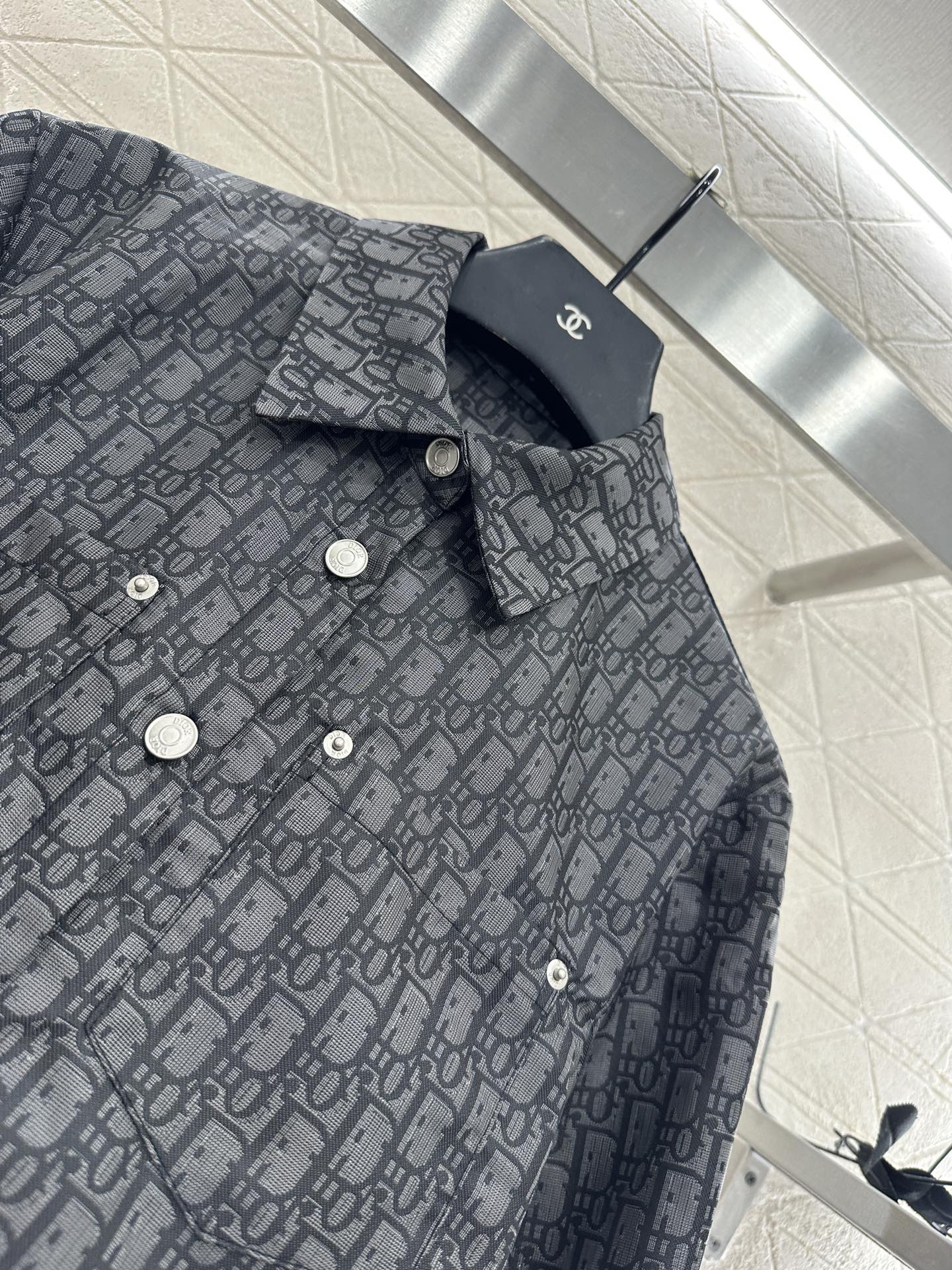 Di 25 jacquard lapel shirt