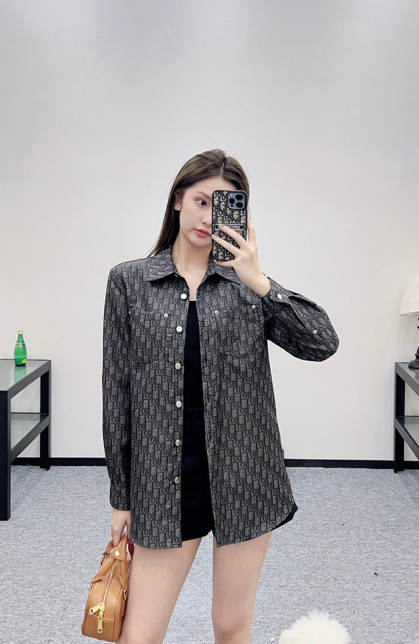 Di 25 jacquard lapel shirt
