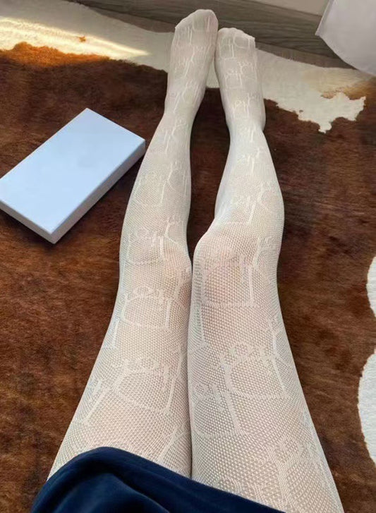 D Large letters fishnet stockings pantyhose