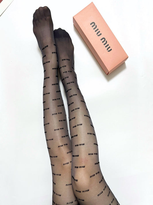 M Classic flocked letter stockings