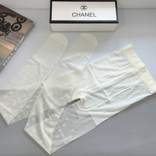 C Hot-selling classic offset printed small logo tights(WHITE\BLACK)