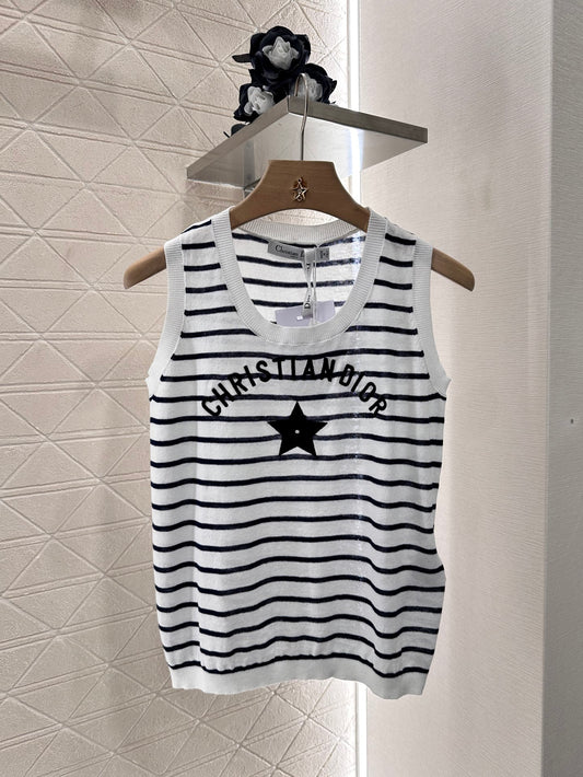 D 25 Striped knit undershirt