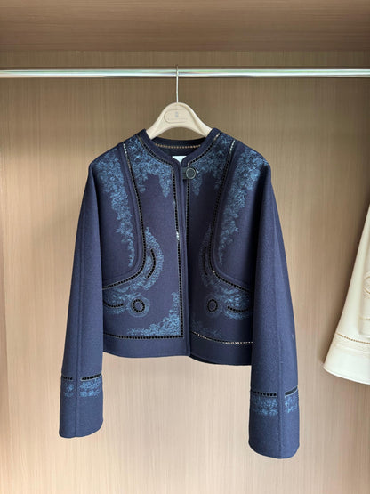 He 25 Embroidered cashmere jacket