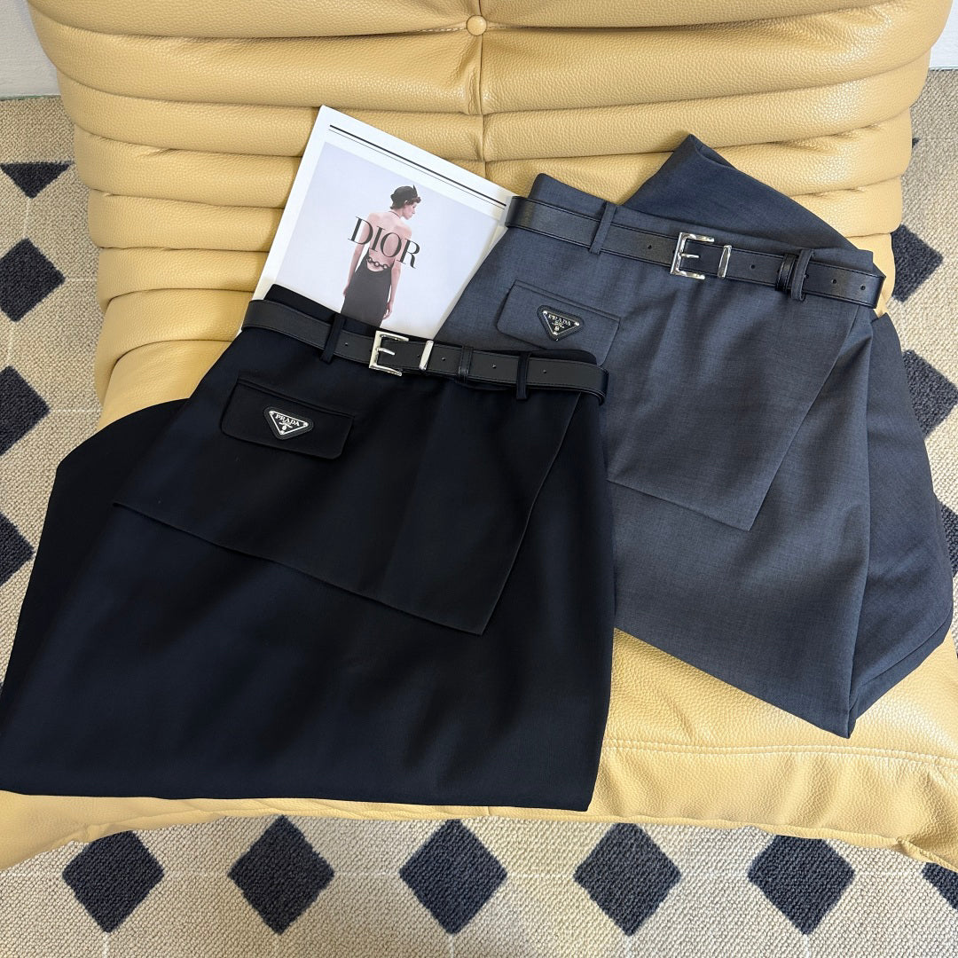 P 25 Irregular mid length skirt