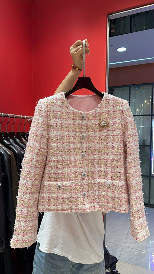 C 25 Colorful tweed woven jacket