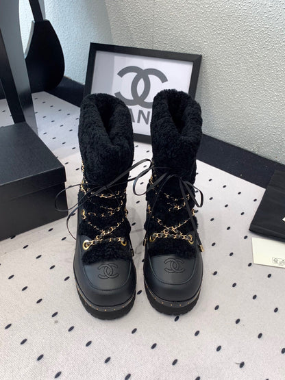 C 25 Classic snow boots（WHITE/BLACK）