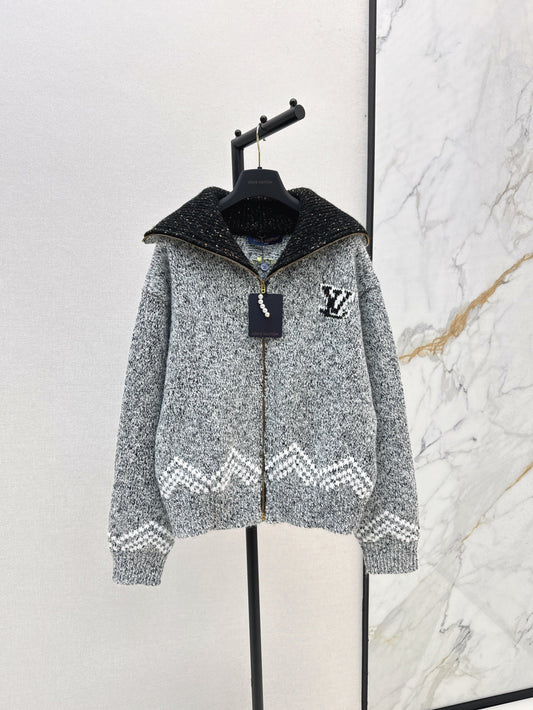 L 25 Jacquard heavy-duty zipper jacket