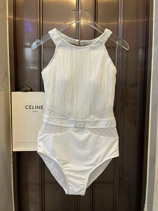 C 25 New Premium White One-piece Swimsuit