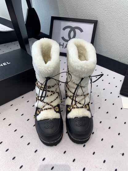 C 25 Classic snow boots（WHITE/BLACK）