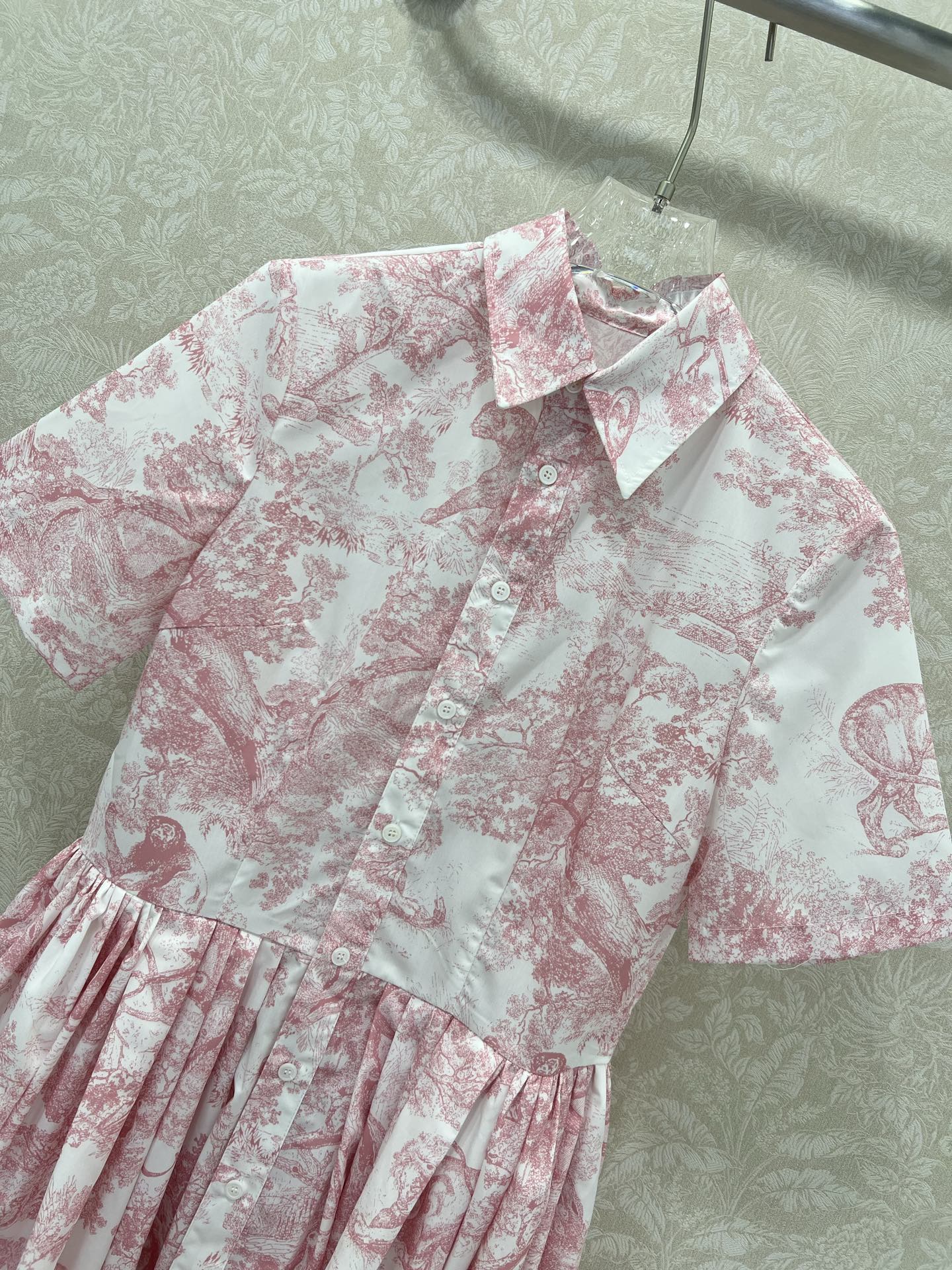 D 25 New Jungle Animal Print Short Sleeve Long Dresses