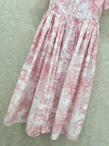 D 25 New Jungle Animal Print Short Sleeve Long Dresses