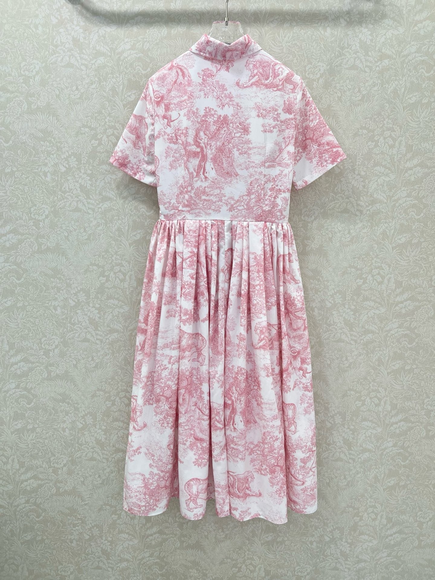 D 25 New Jungle Animal Print Short Sleeve Long Dresses